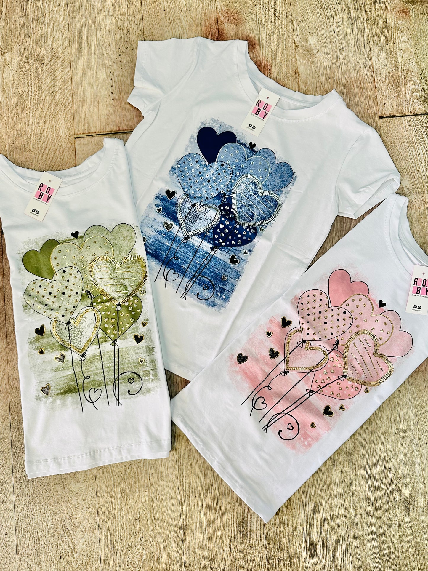 T-SHIRT ELLY PALLONCINI CUORI