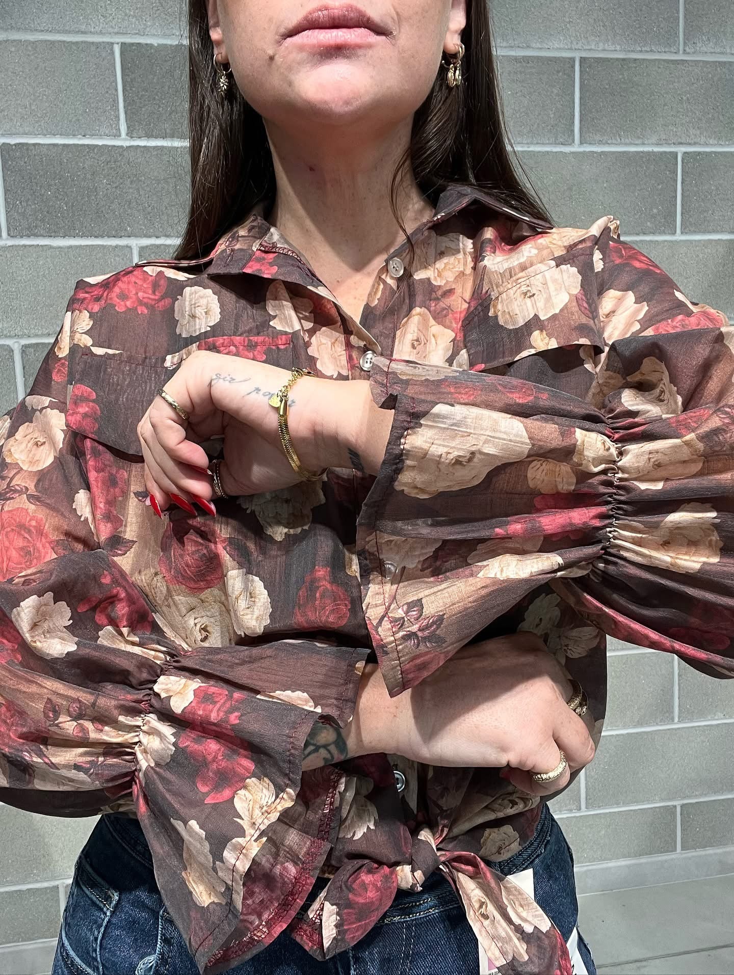 CAMICIA ROSE CURVY