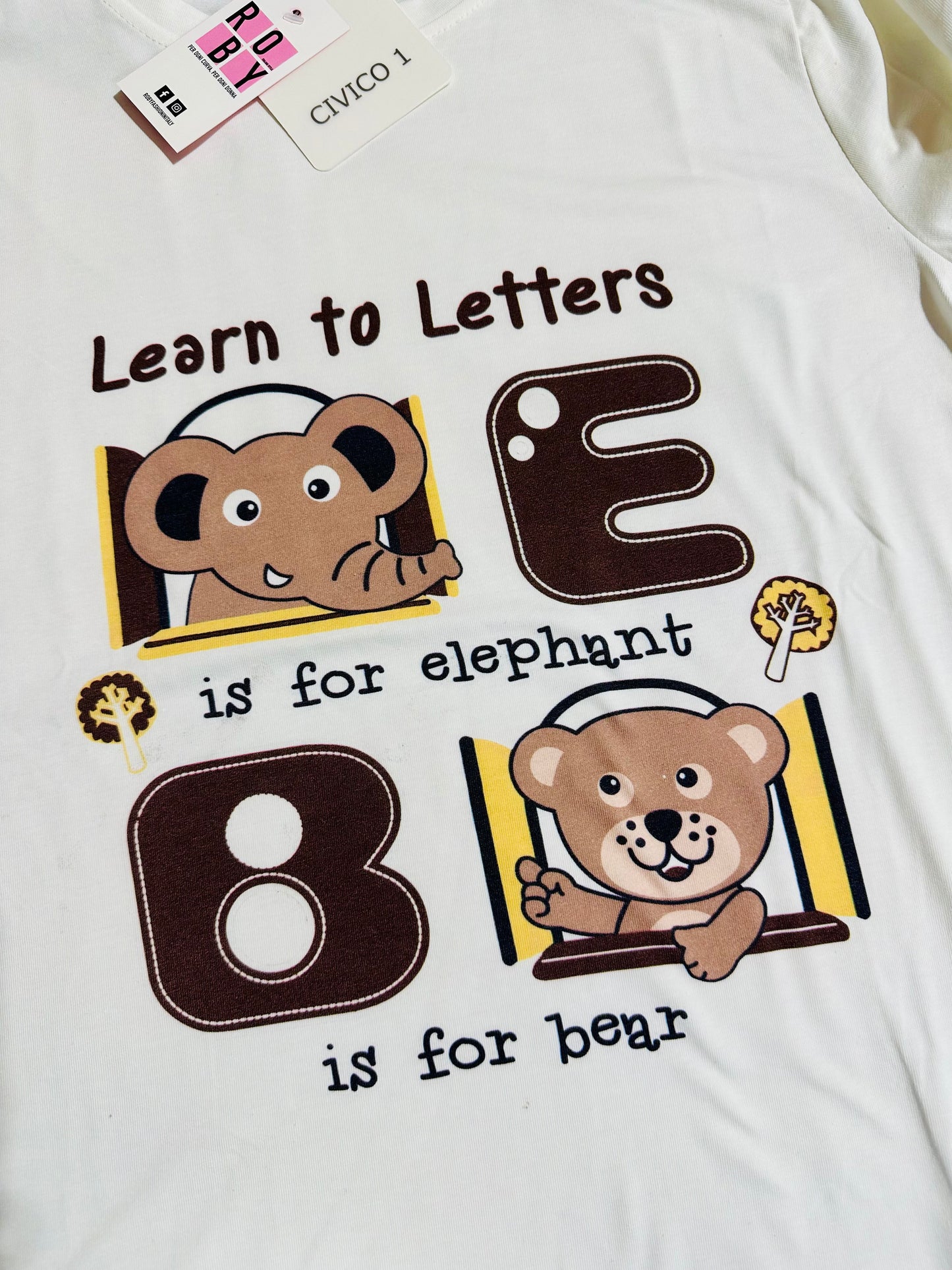 T-SHIRT ELEFANTE/ORSO “Civico1”