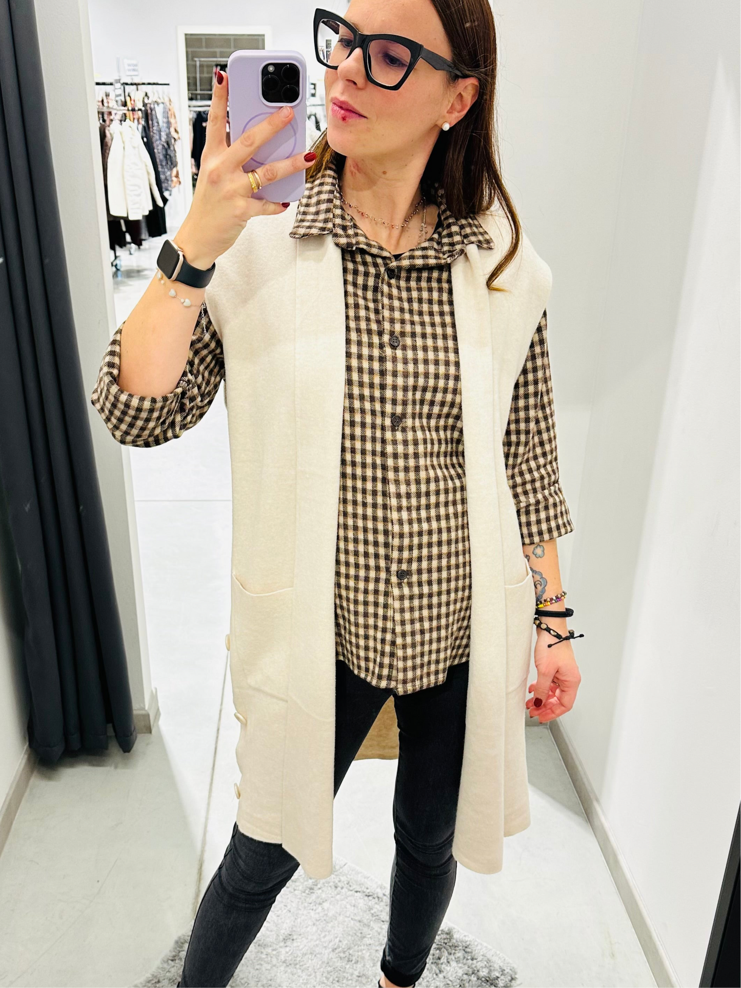 GILET VISCOSA BOTTONI LATERALI CURVY