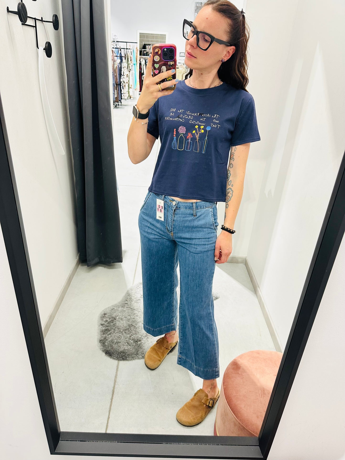 T-SHIRT CROP PIANTINE