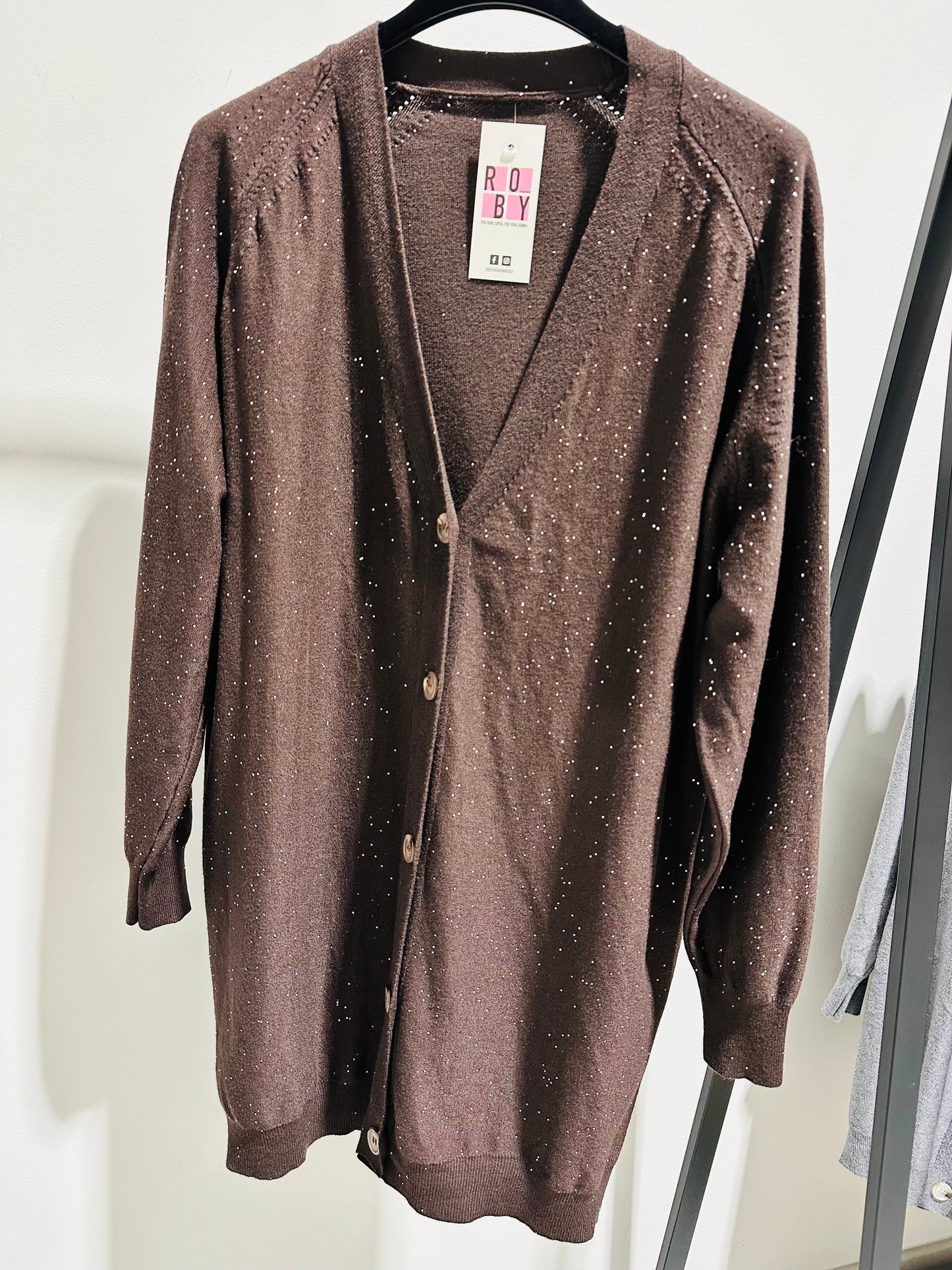 CARDIGAN LUNGO PAILLETTES CURVY