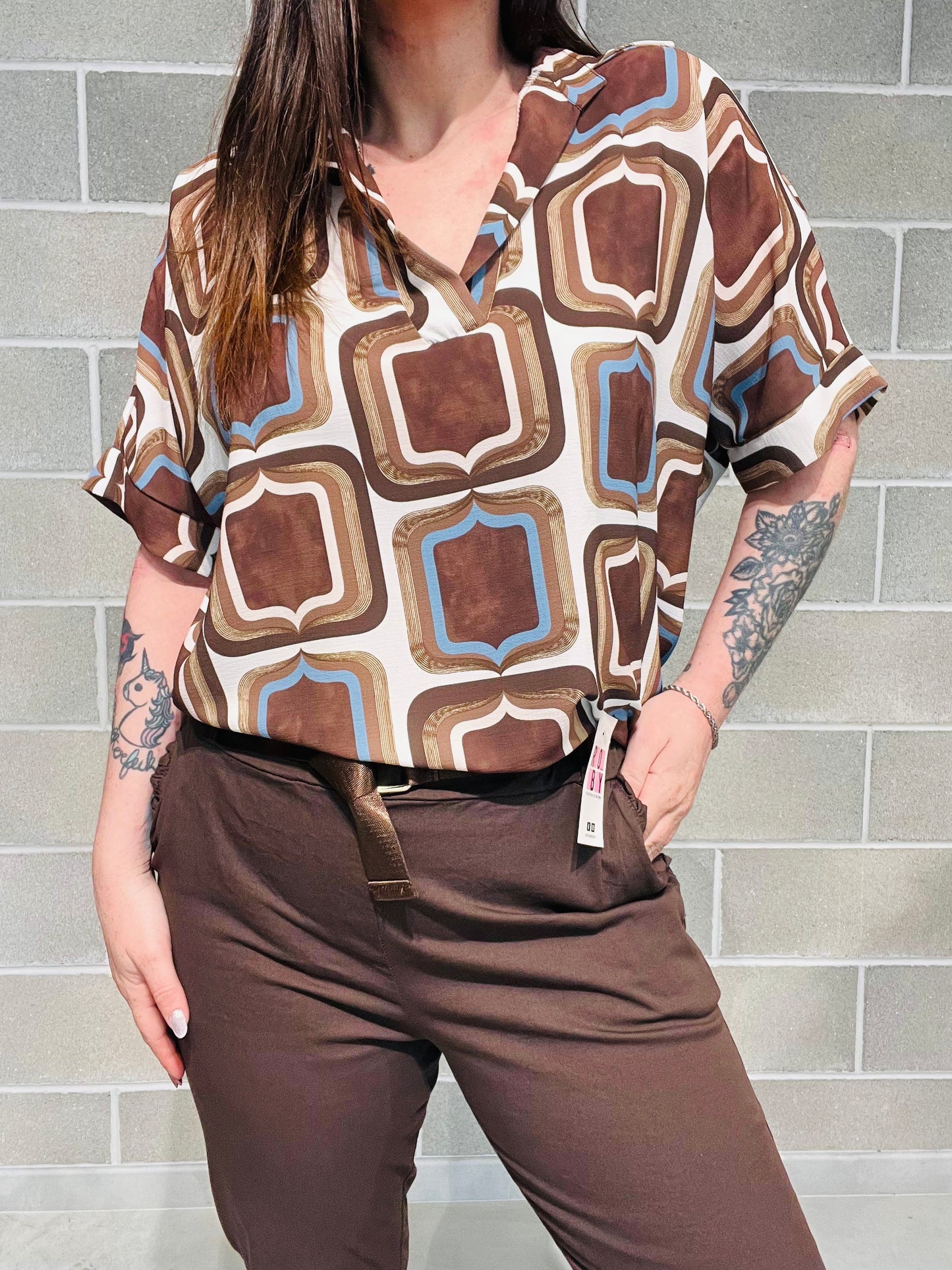 BLUSA QUADRI FANTASIA CURVY