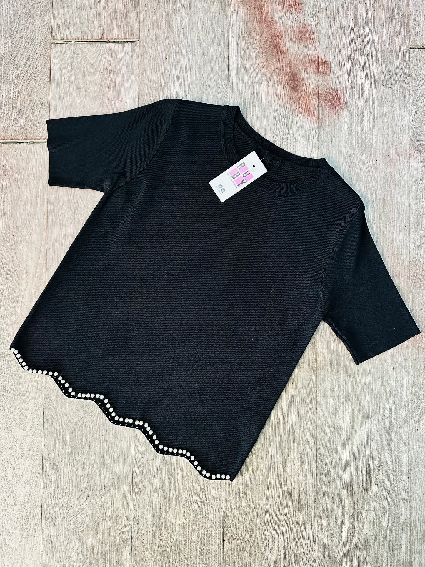 T-SHIRT VISCOSA PERLINE