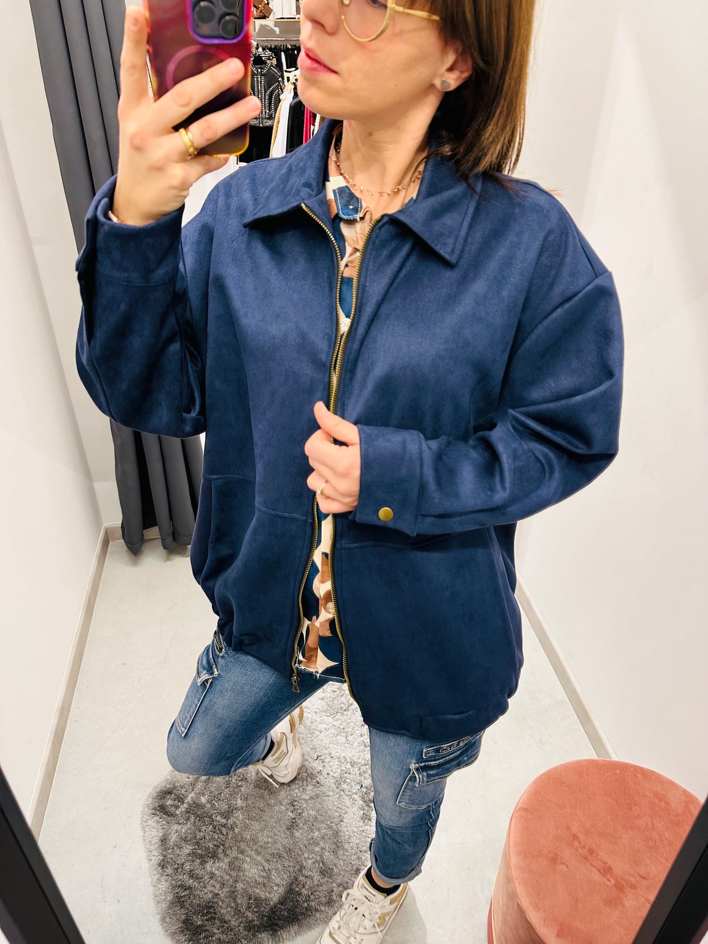 GIUBBETTO SCAMOSCIATO OVERSIZE