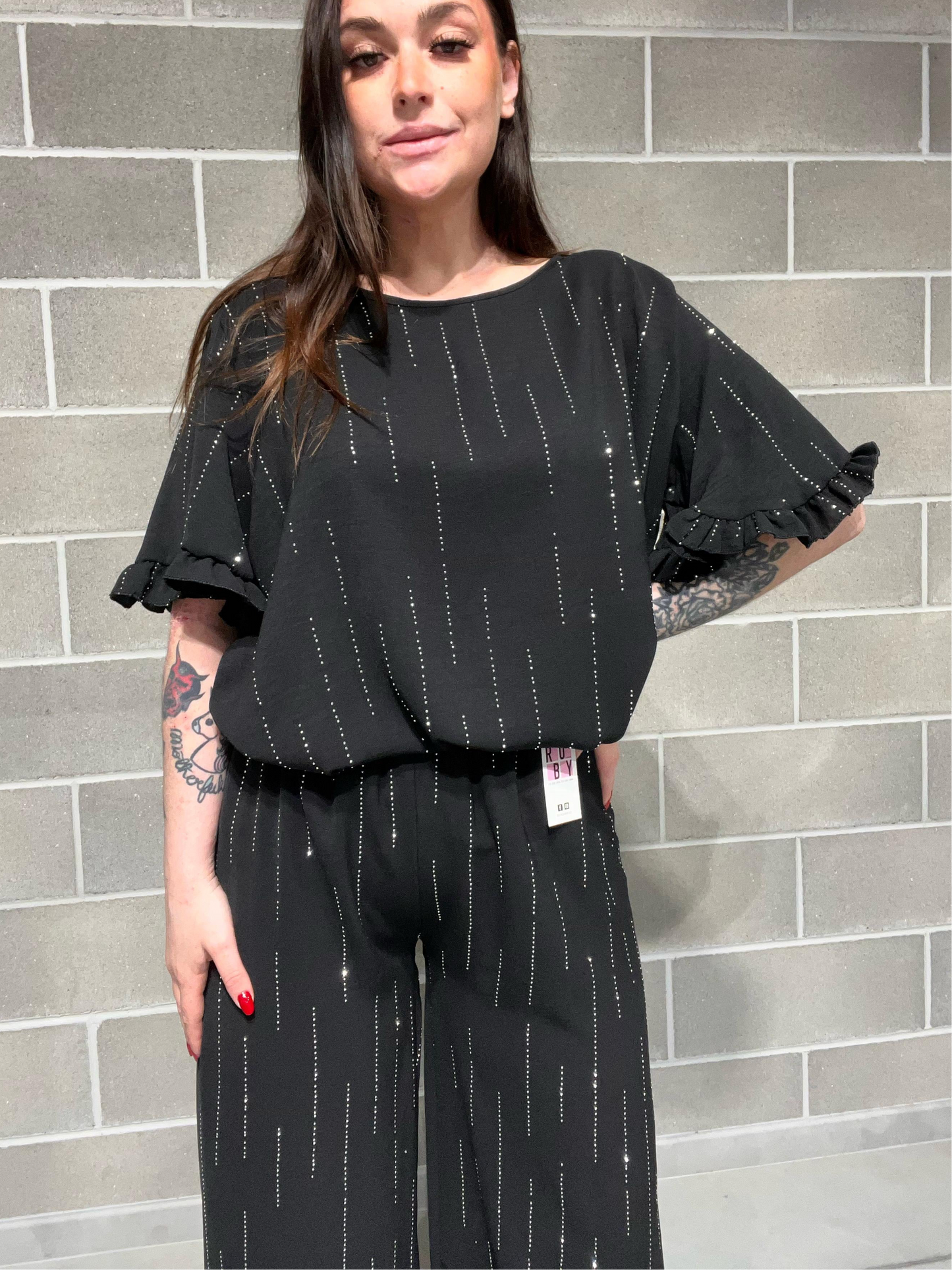 PANTA PALAZZO BRILLANTINI TINA CURVY