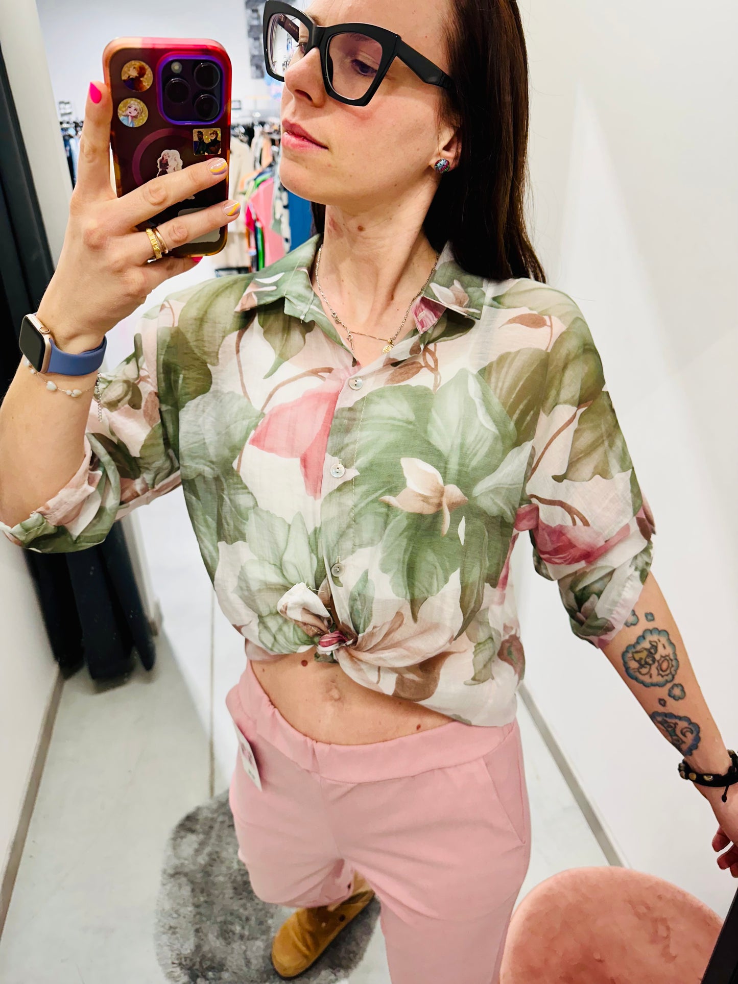 CAMICIA IN COTONE FLOREALE
