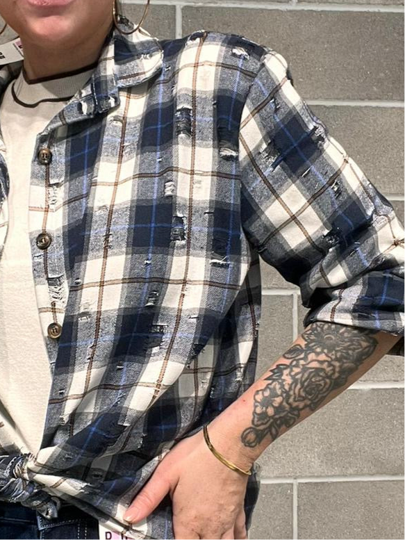CAMICIA CALDO COTONE TRAFORATA DAZY