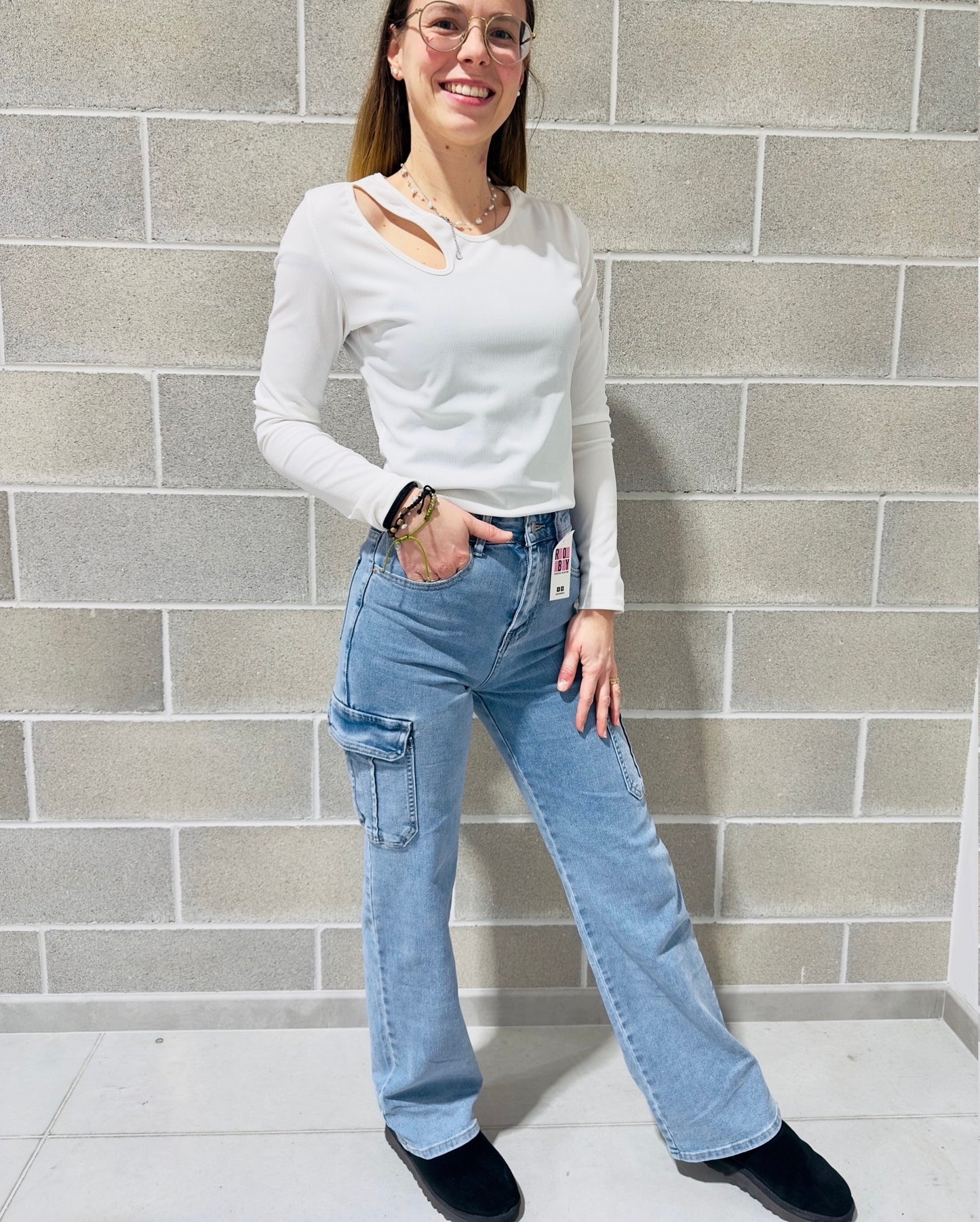 JEANS CARGO MISS BONBON