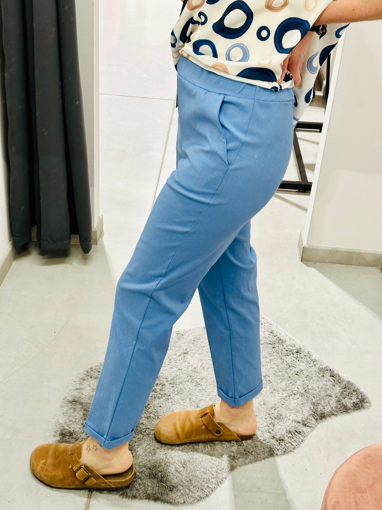 PANTALONI PUNTO MILANO ELASTICIZZATI