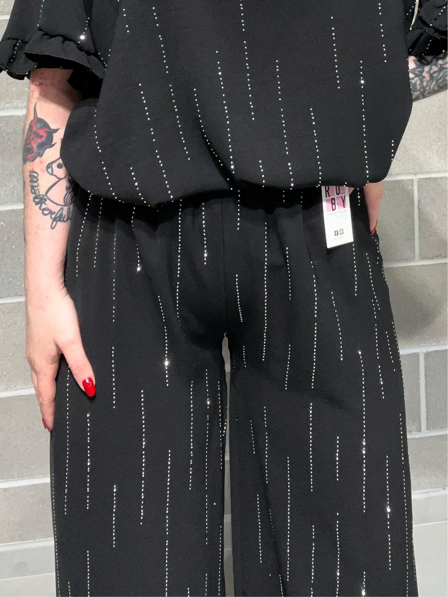 PANTA PALAZZO BRILLANTINI TINA CURVY