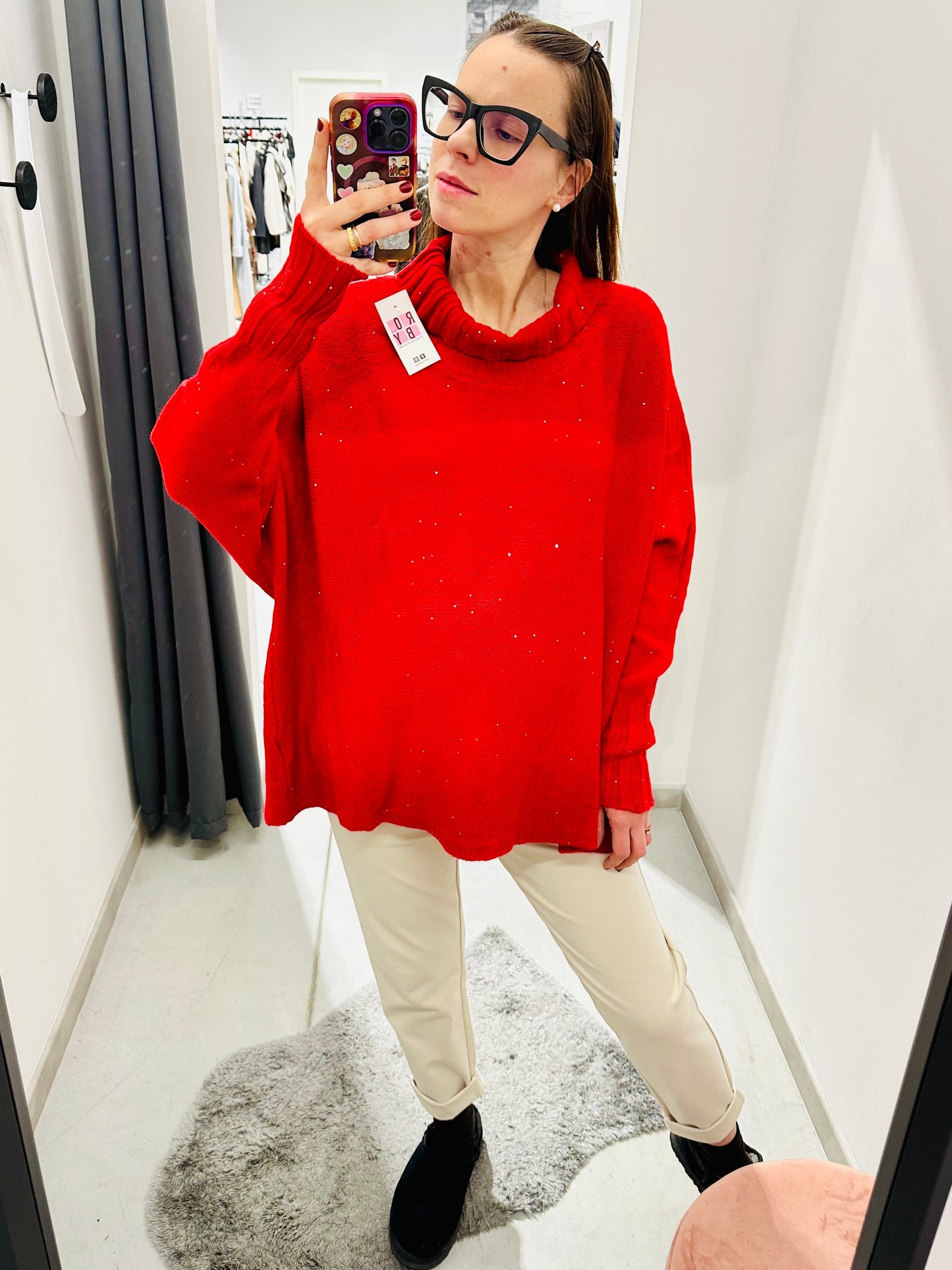 MAGLIONE OVERSIZE PAILLETTES CURVY