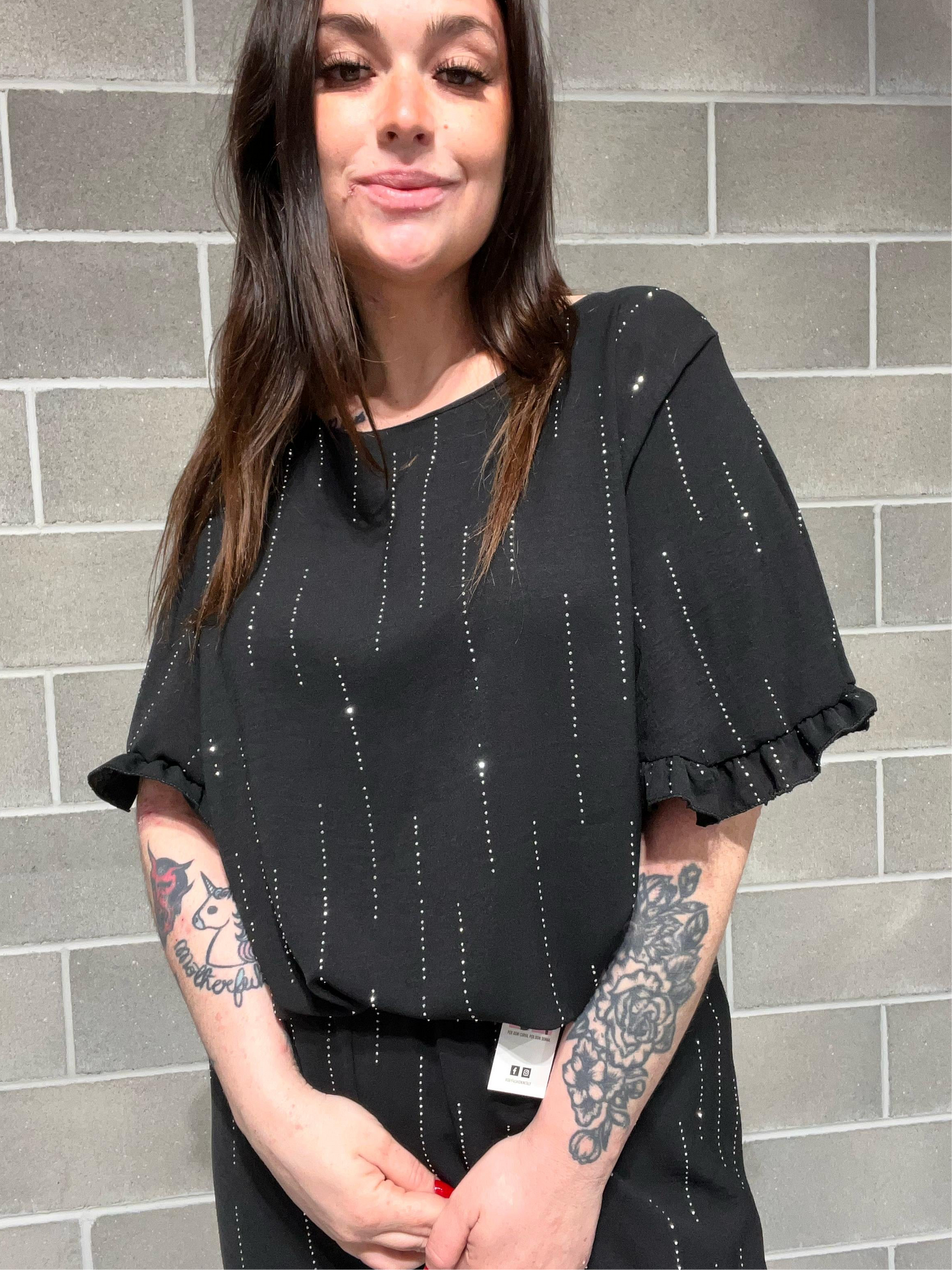 BLUSA BRILLANTINI TINA CURVY