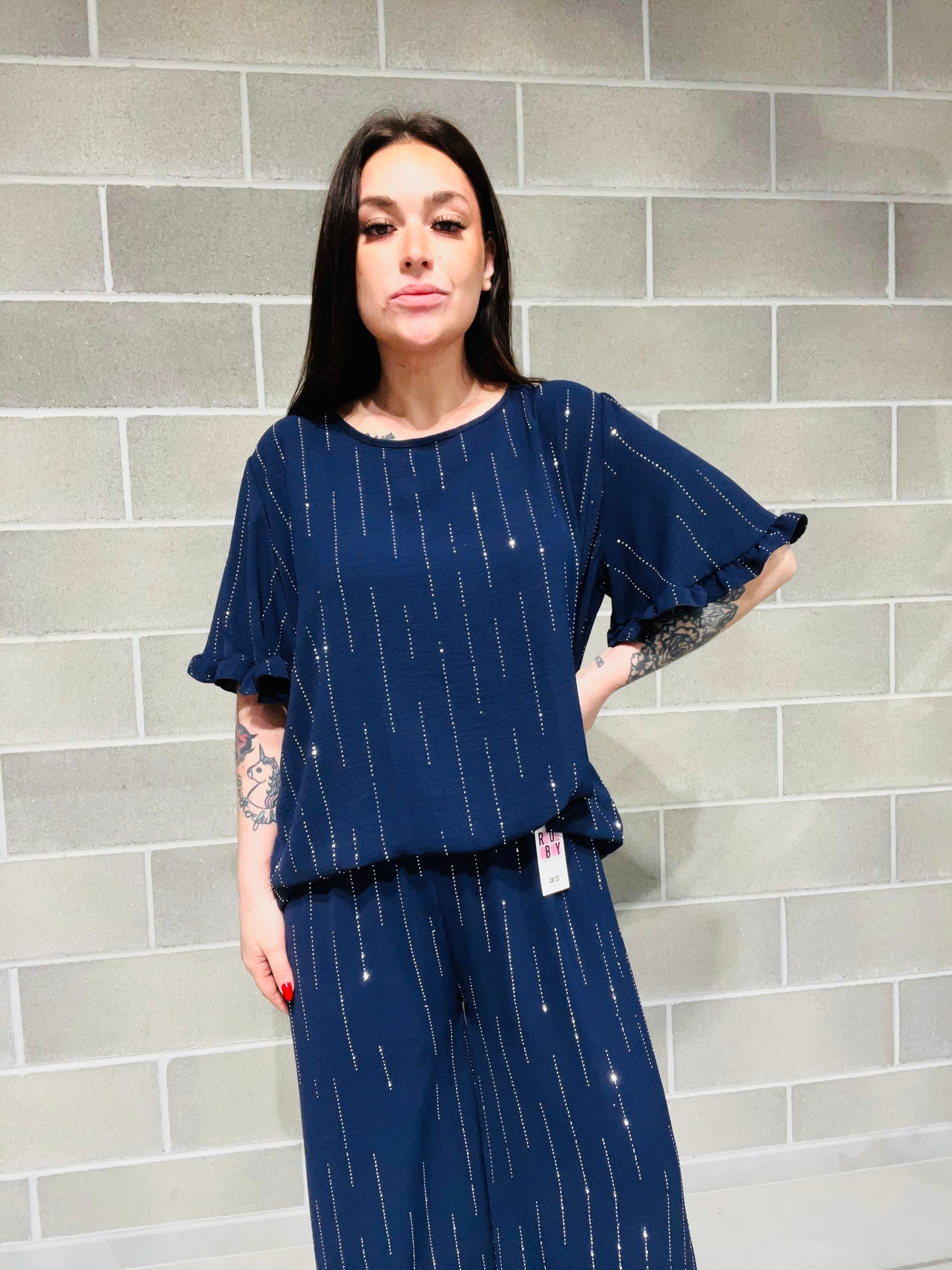 BLUSA BRILLANTINI TINA CURVY