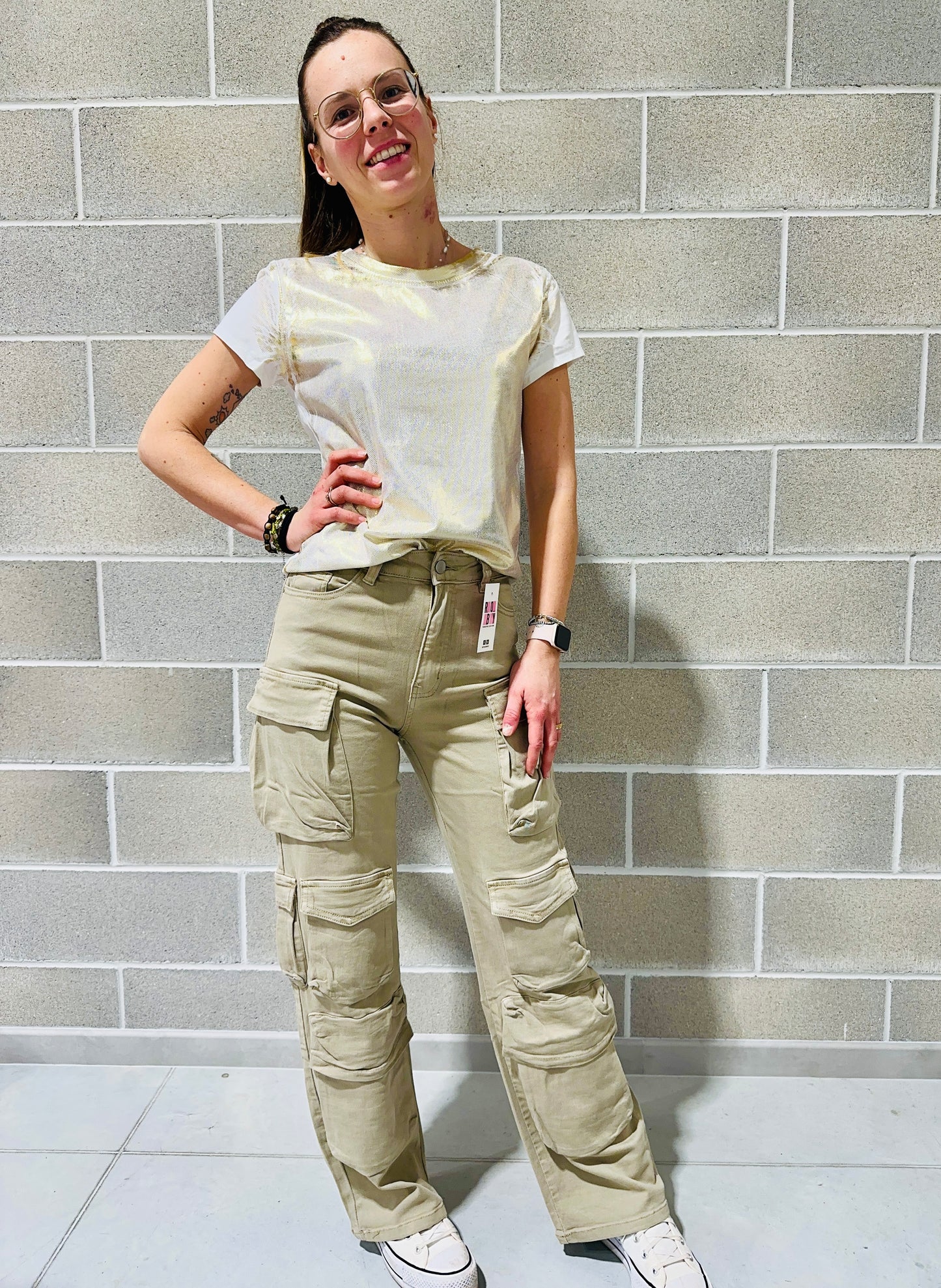 JEANS CARGO KISS PINK