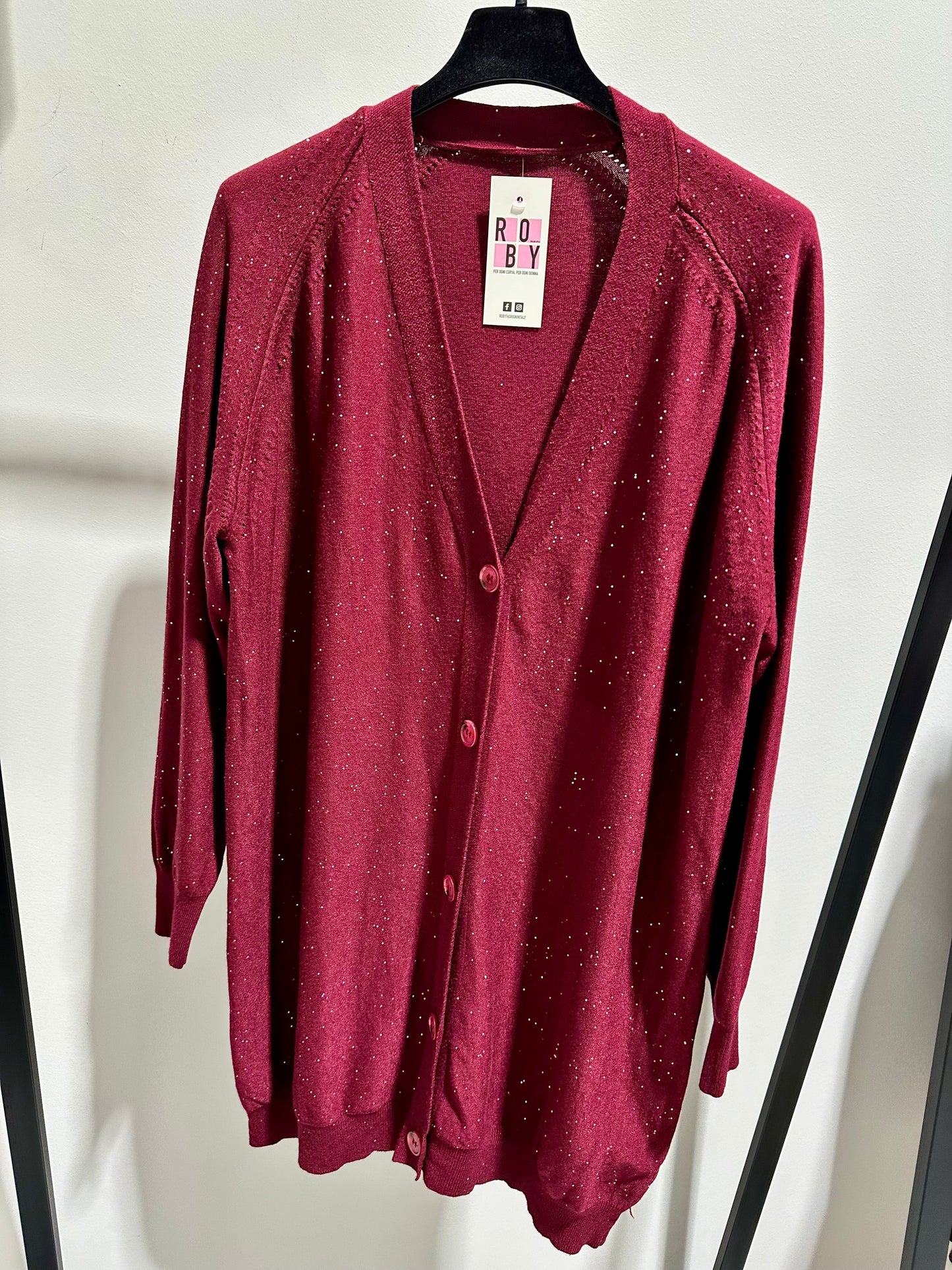 CARDIGAN LUNGO PAILLETTES CURVY
