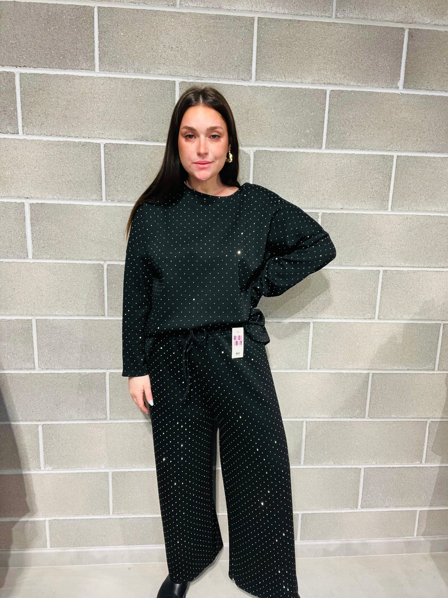 PANTA PALAZZO BRILLANTINI CURVY
