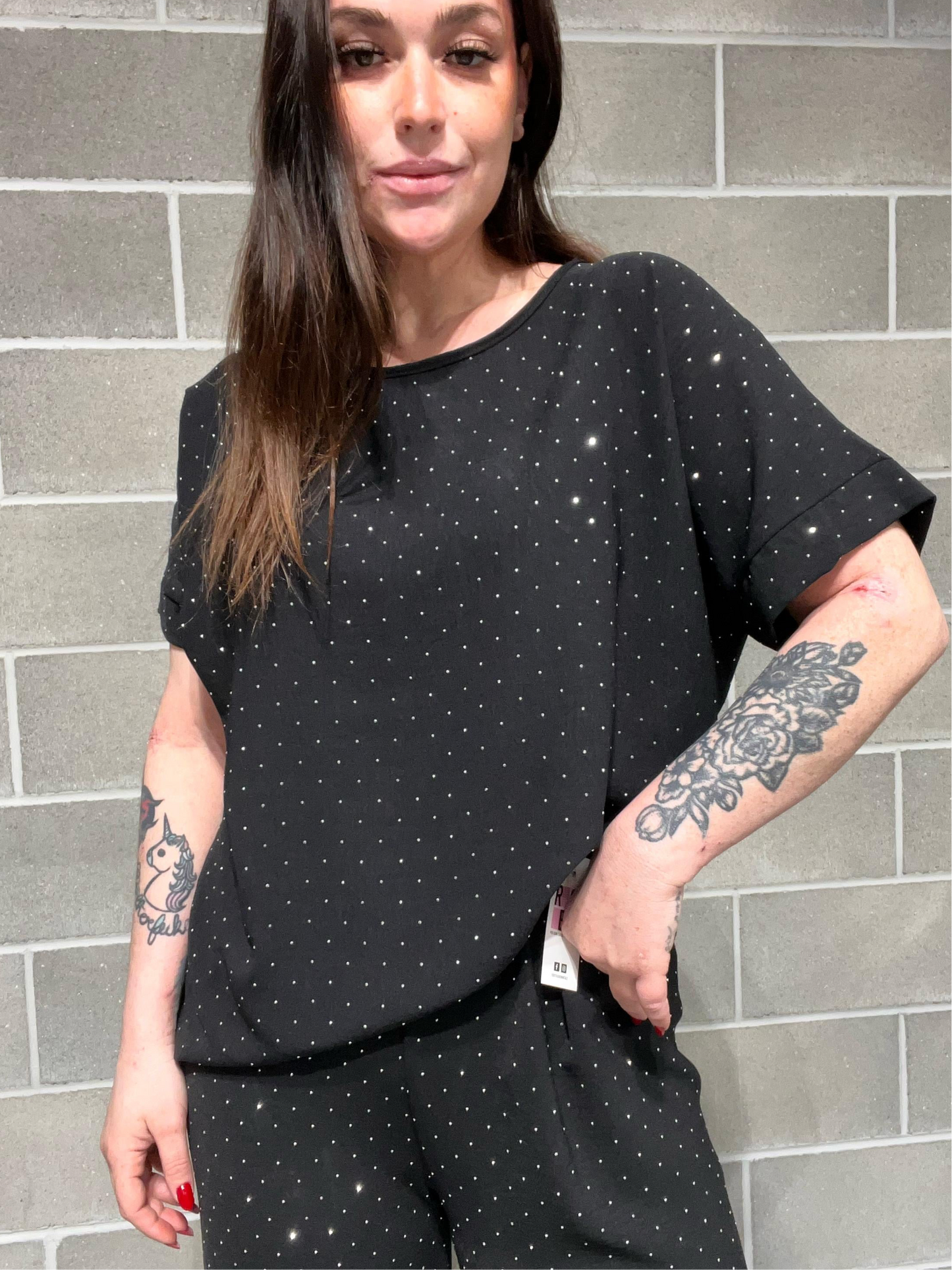 BLUSA BRILLANTINI TINA CURVY