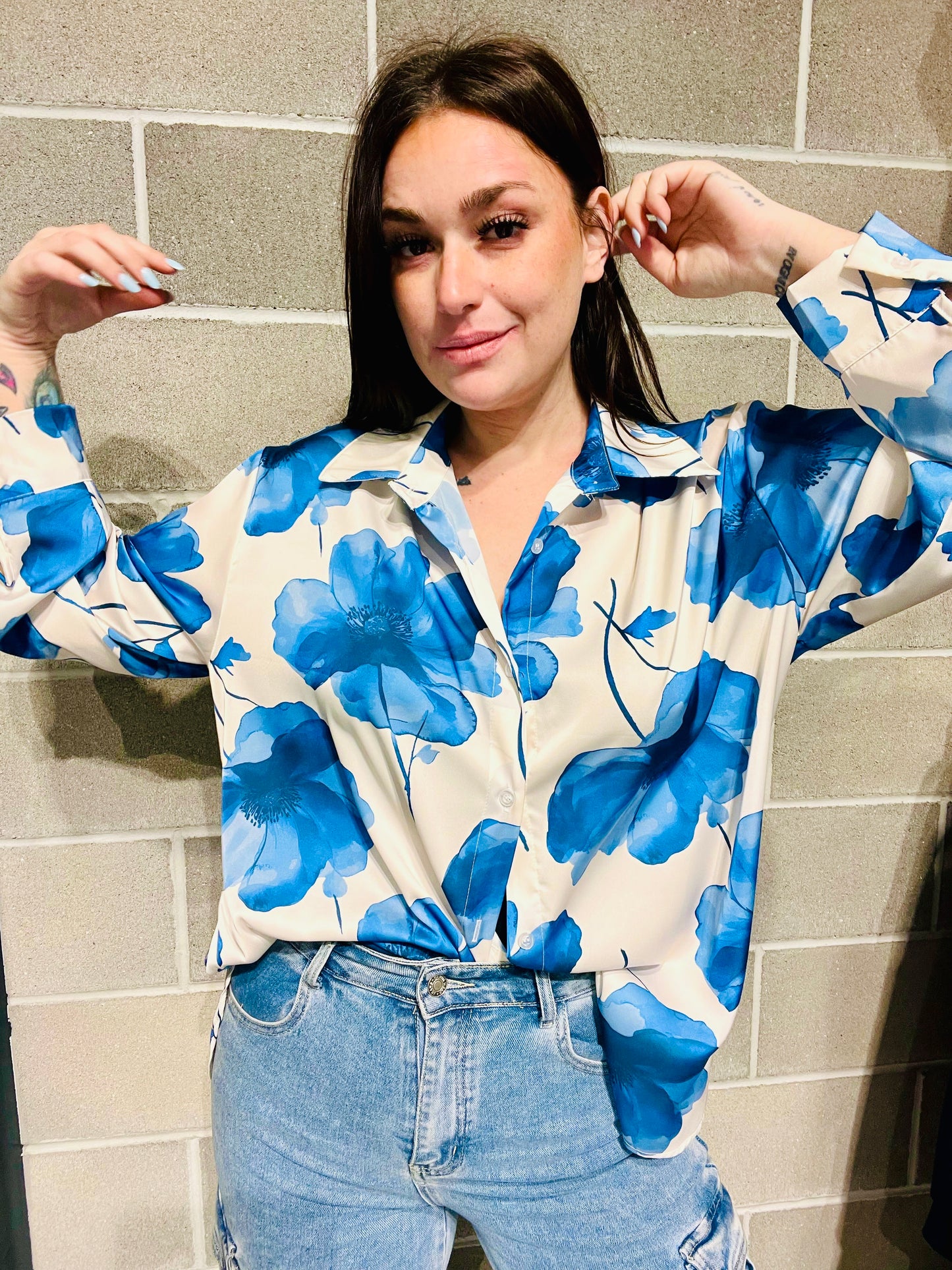 CAMICIA FIORE CURVY