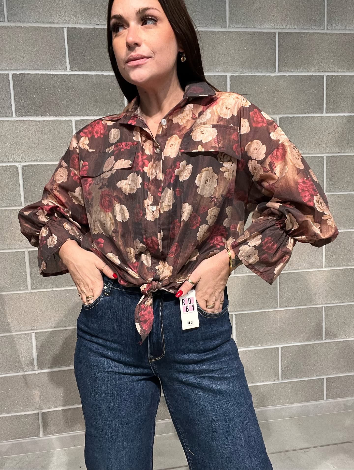 CAMICIA ROSE CURVY