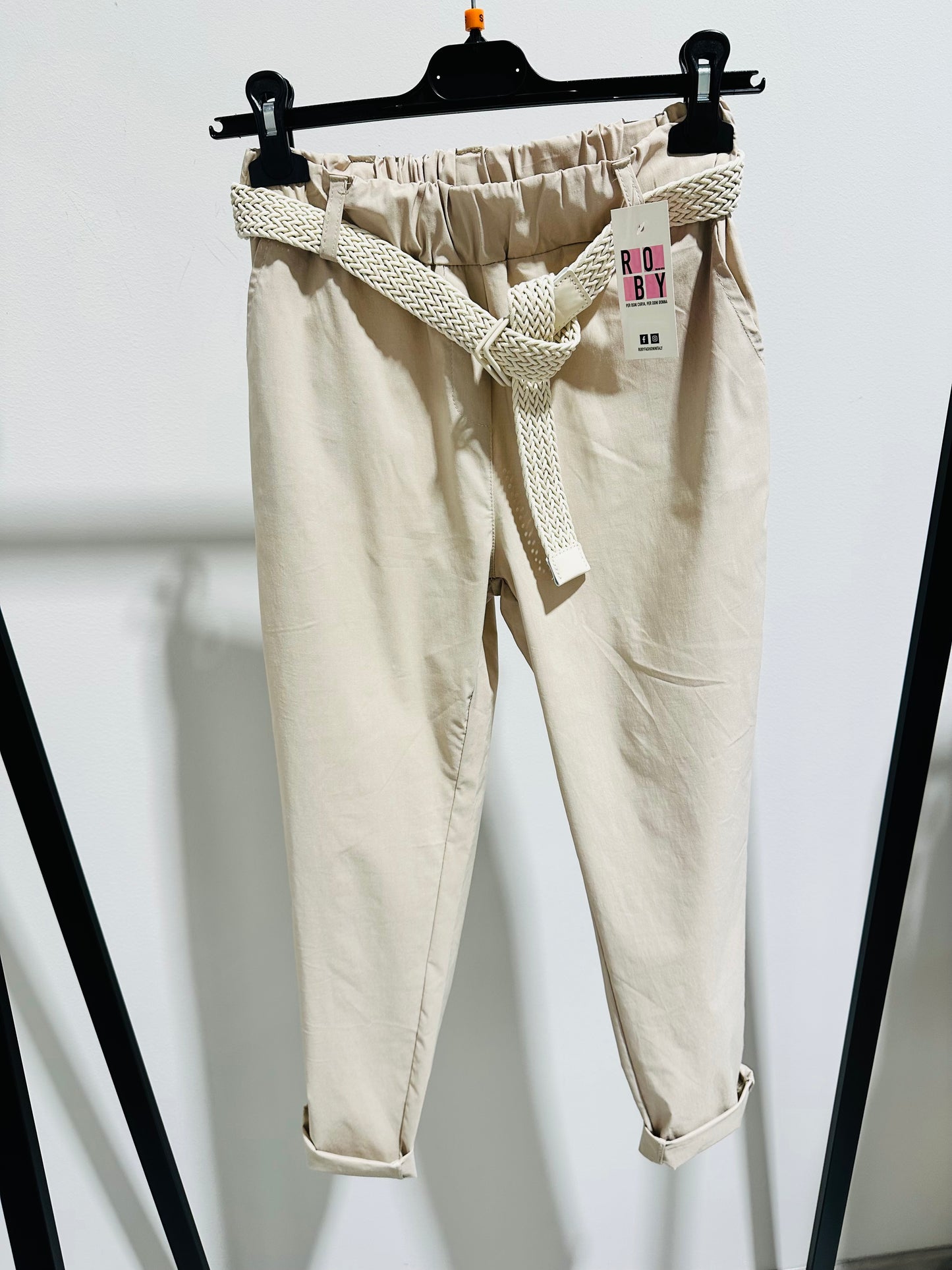 PANTALONI VISCOSA ELASTICIZZATA