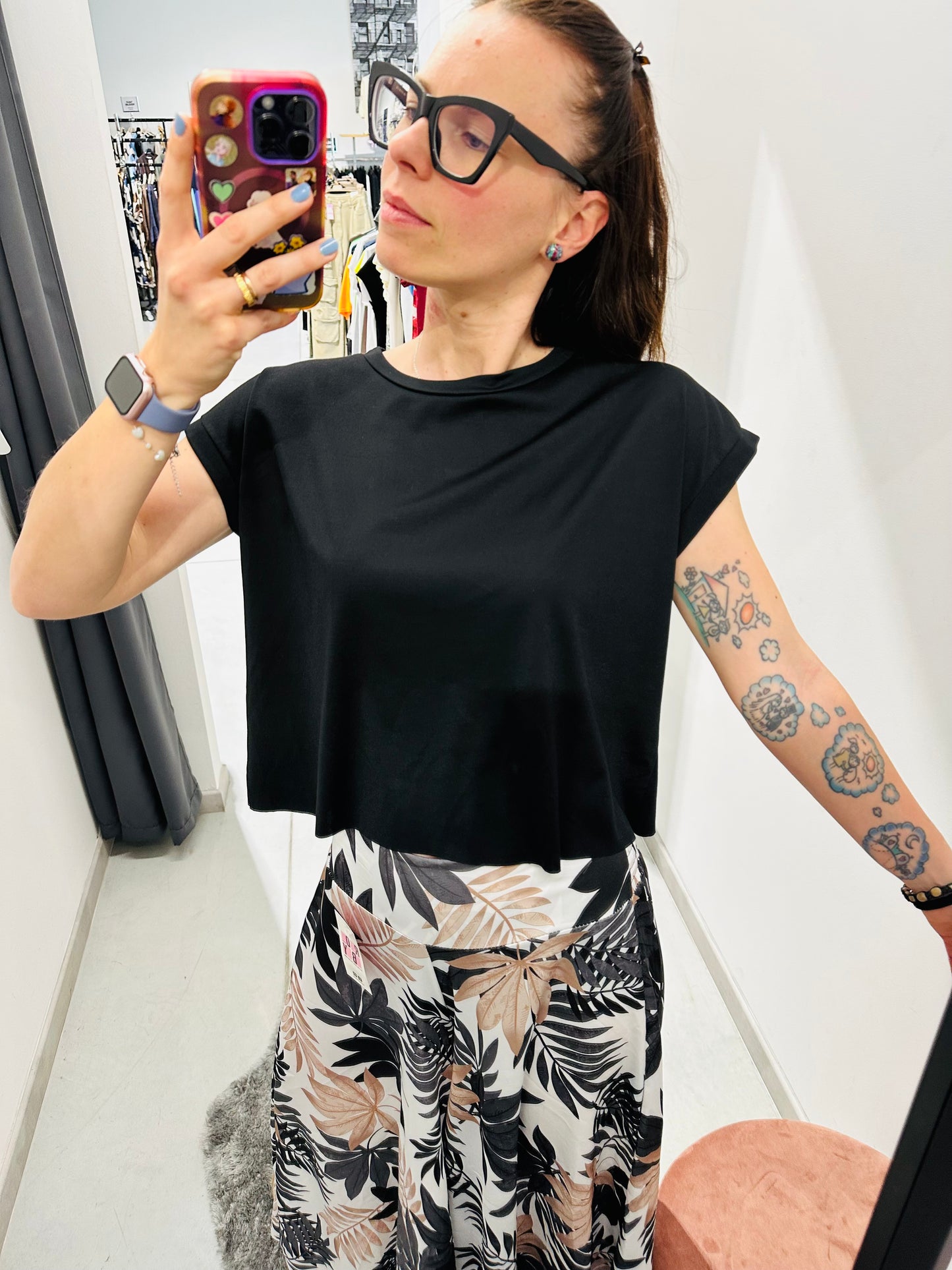 T-SHIRT CROP BASIC VISCOSA