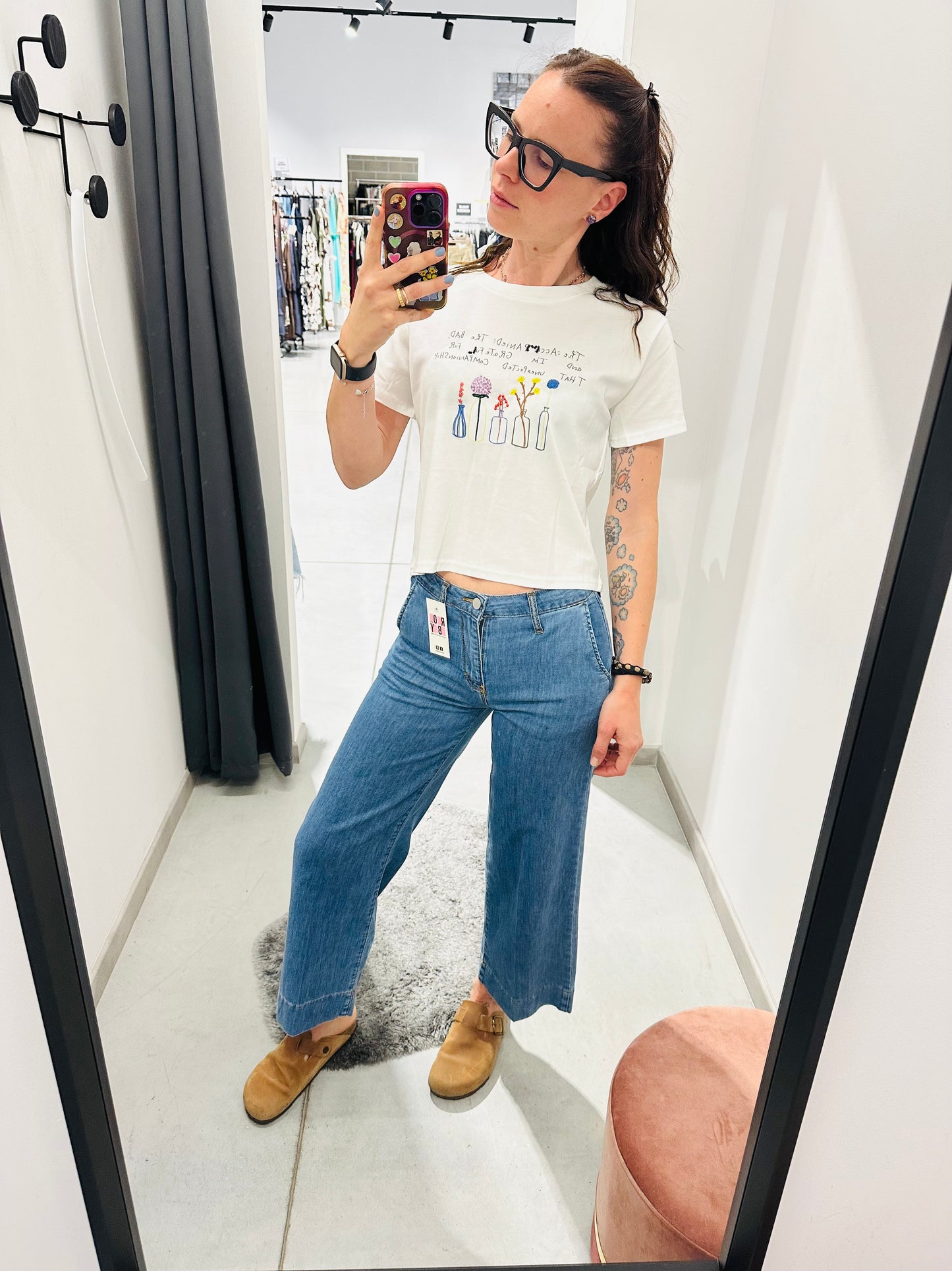 JEANS PALAZZO LEGGERI TASCHE FRANCESI CHIARA