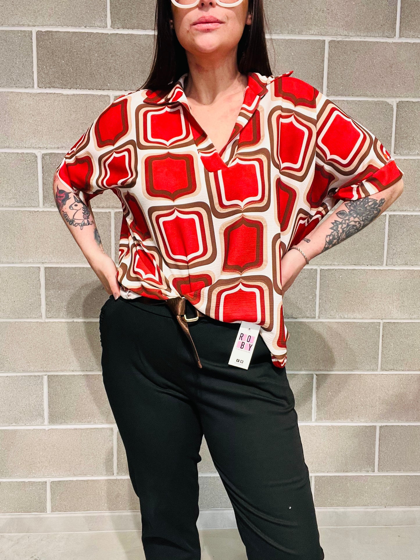 BLUSA QUADRI FANTASIA CURVY