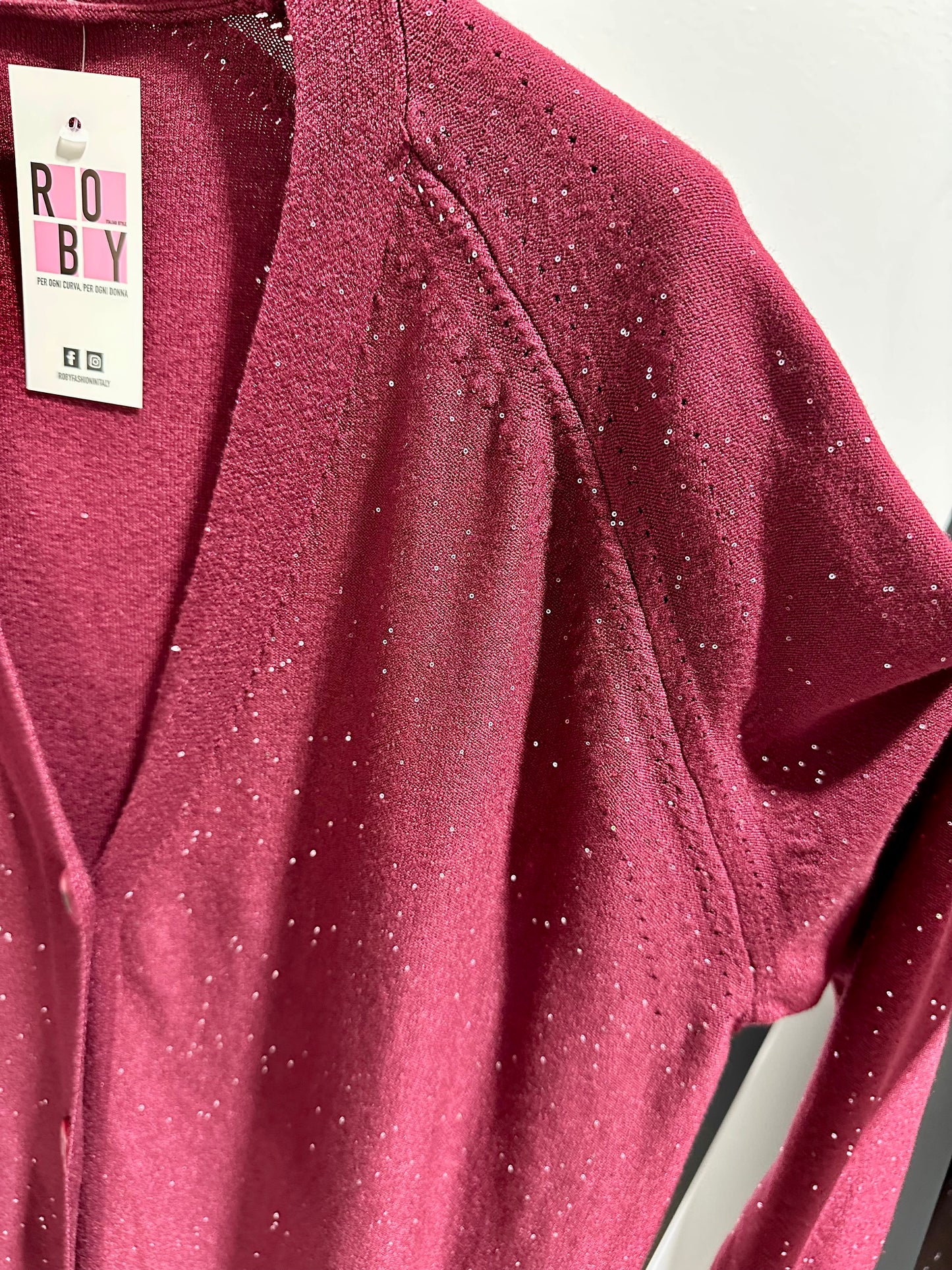 CARDIGAN LUNGO PAILLETTES CURVY