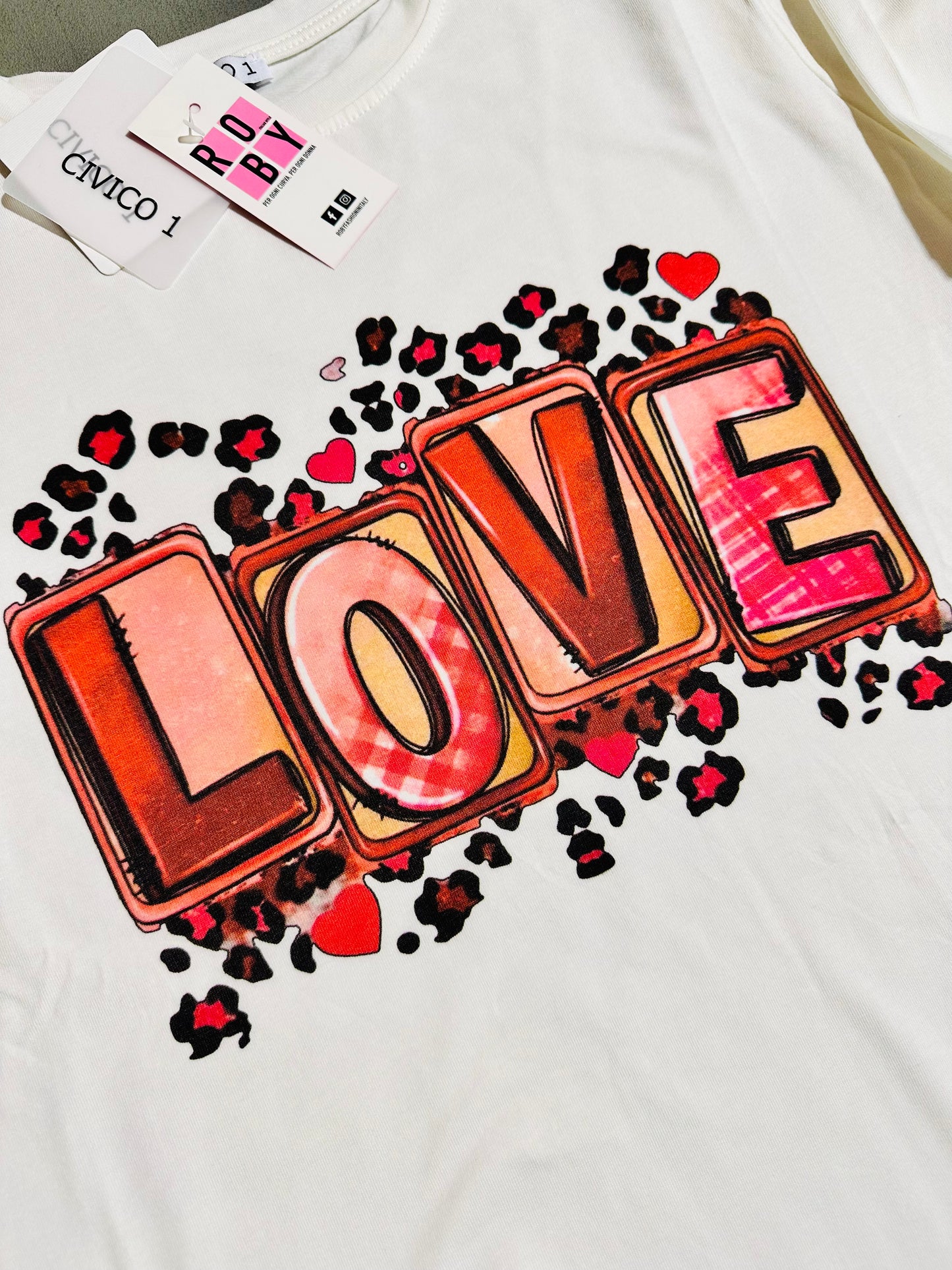 T-SHIRT LOVE ANIMALIER “Civico1”