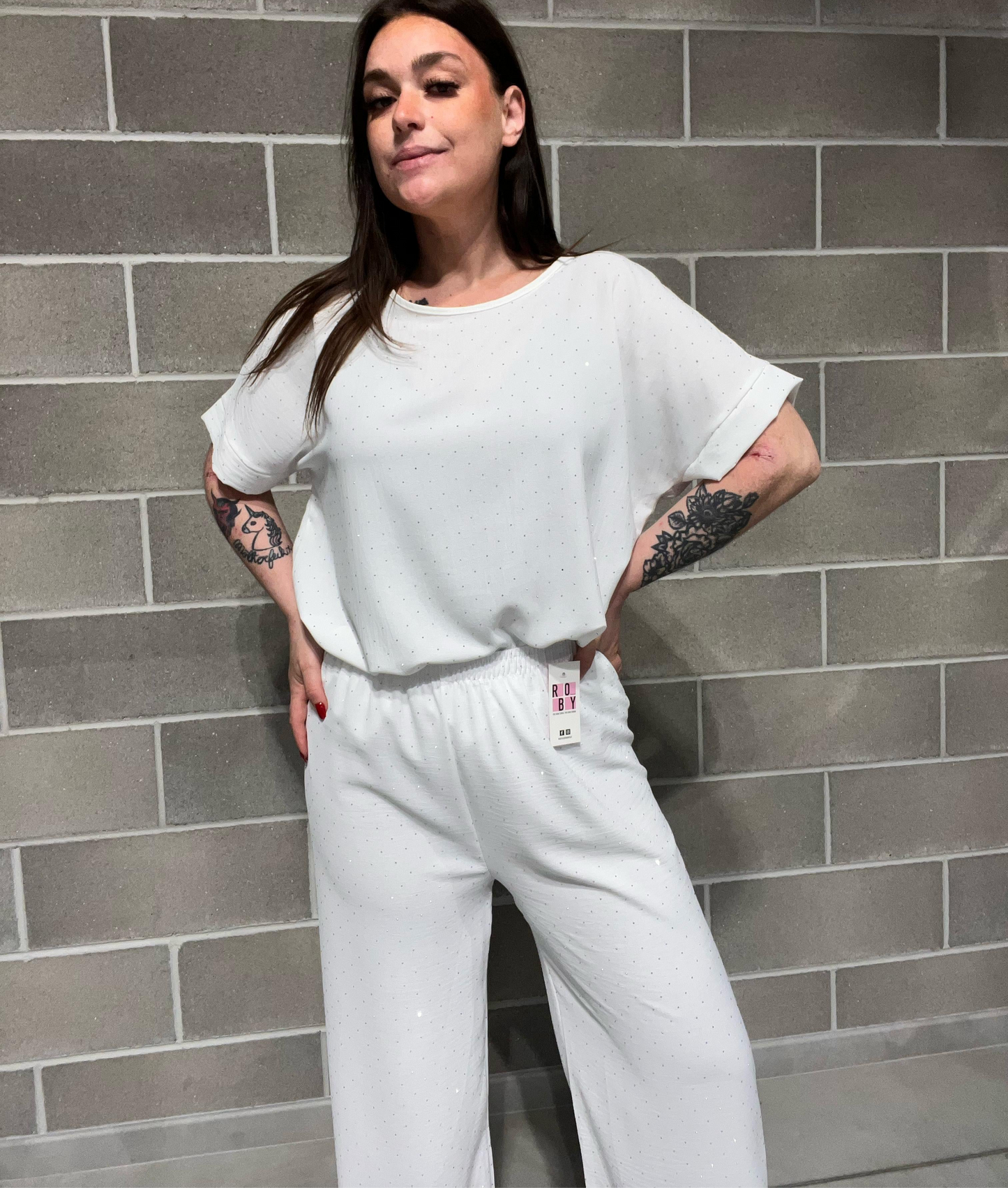 PANTA PALAZZO BRILLANTINI TINA CURVY