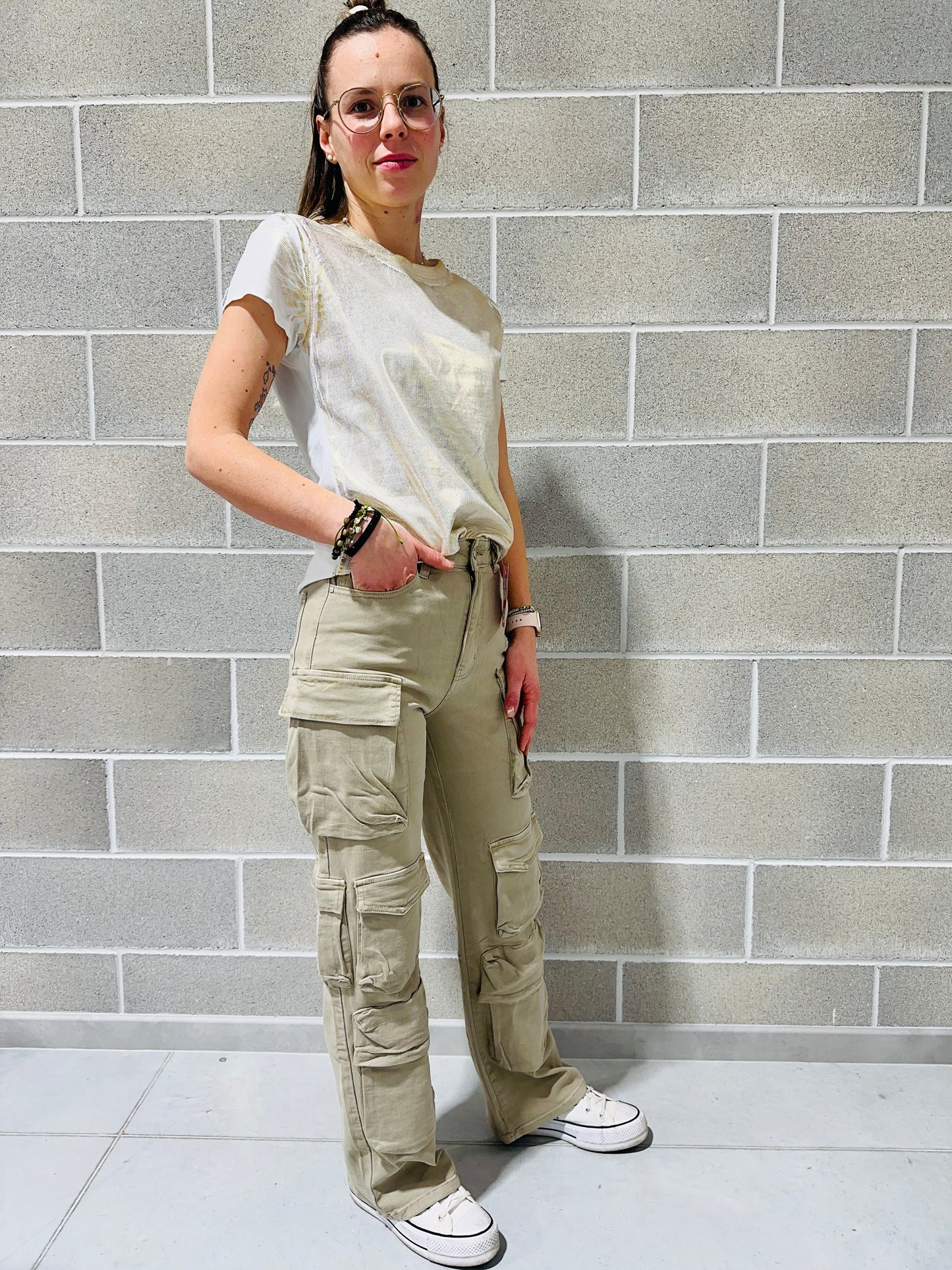 JEANS CARGO KISS PINK