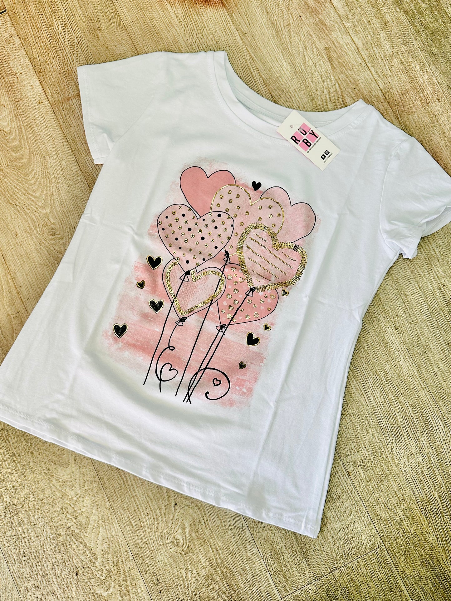 T-SHIRT ELLY PALLONCINI CUORI