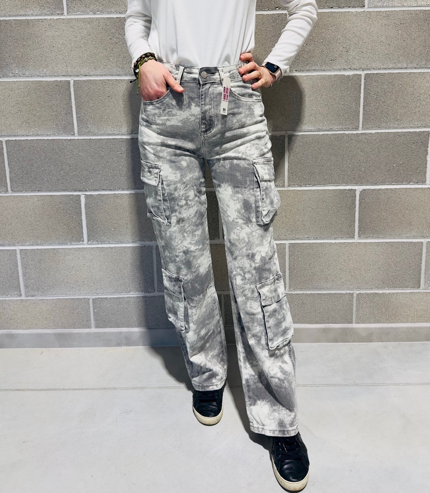 JEANS CARGO TIE DYE