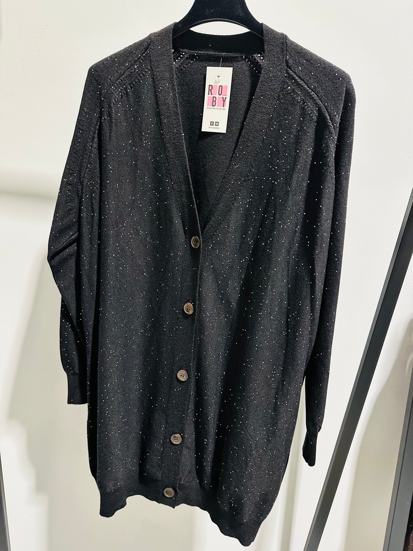 CARDIGAN LUNGO PAILLETTES CURVY