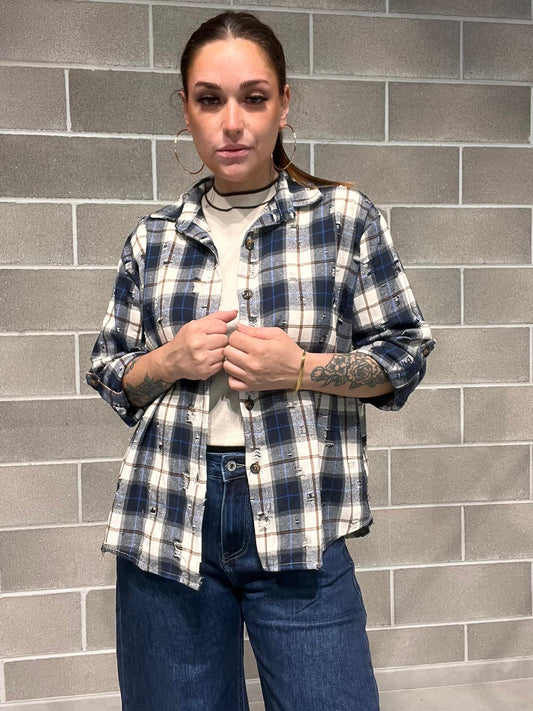 CAMICIA CALDO COTONE TRAFORATA DAZY