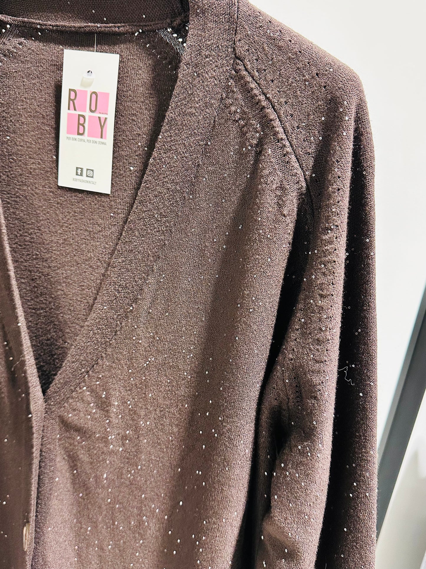 CARDIGAN LUNGO PAILLETTES CURVY