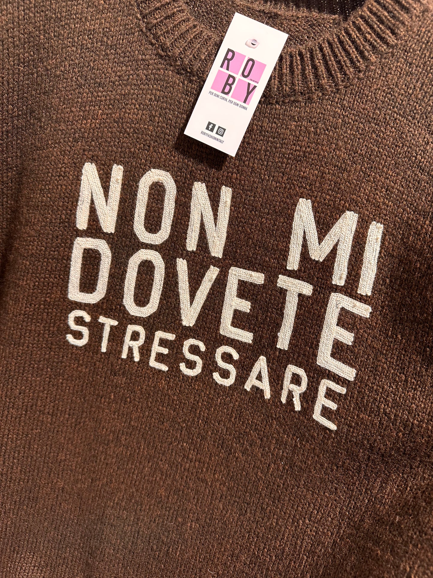 MAGLIONE “NON MI DOVETE STRESSARE”