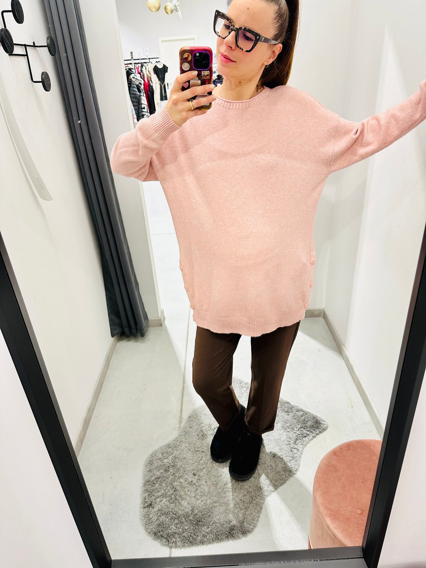 MAXI MAGLIONE BOTTONI LATERALI CURVY