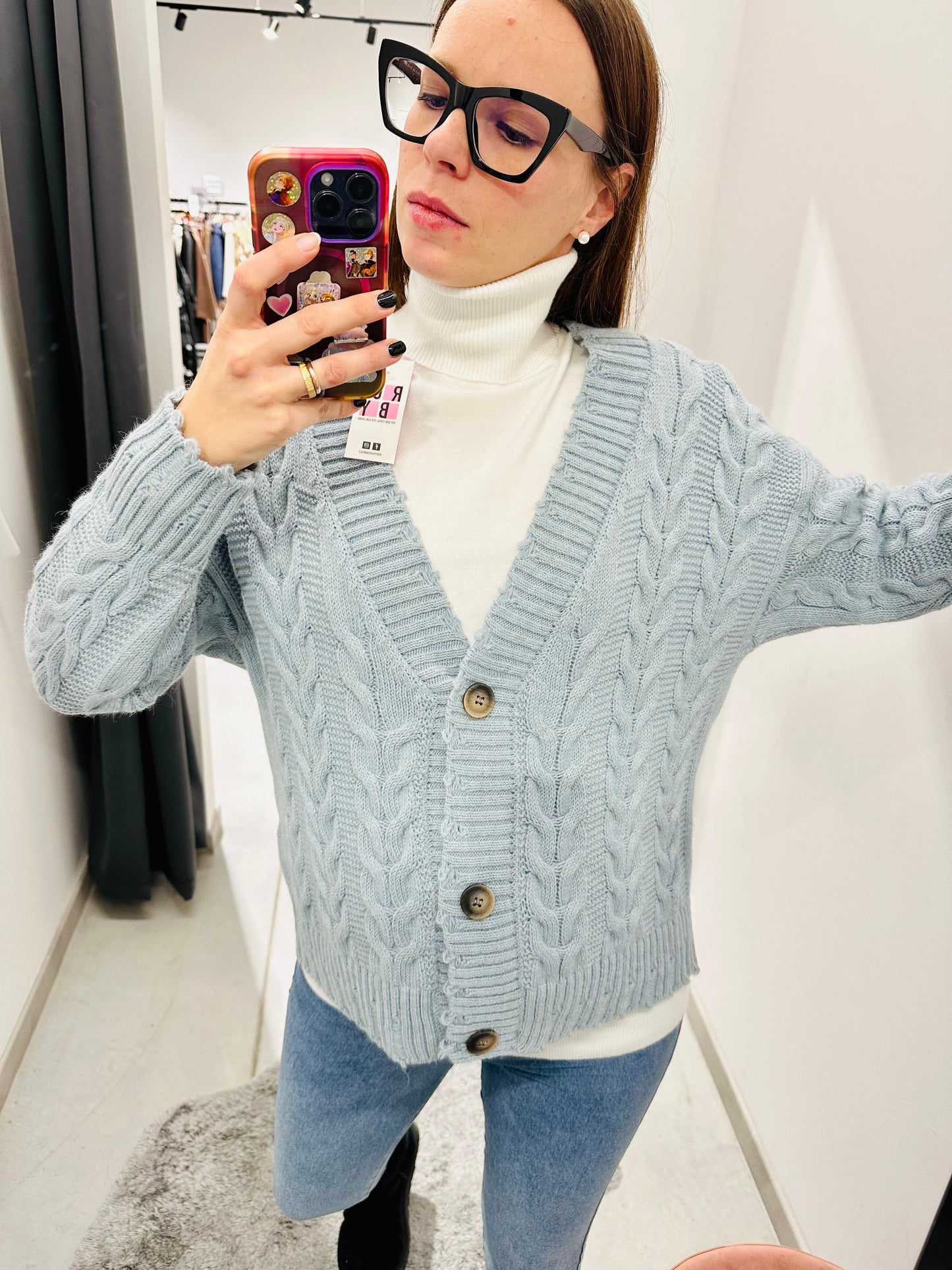 CARDIGAN ROTTURE MISTO LANA