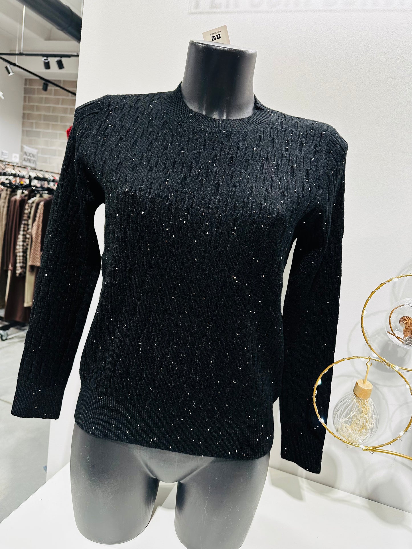 MAGLIONCINO TRECCINE PAILLETTES