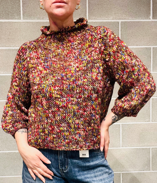 MAGLIONE TRAFORATO MISTO LANA