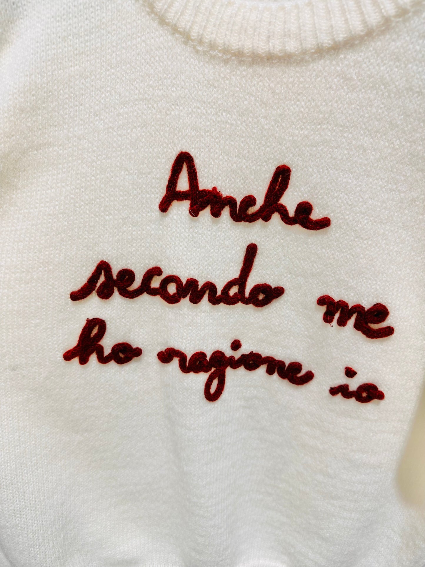 MAGLIONE “Anche secondo me ho ragione io”