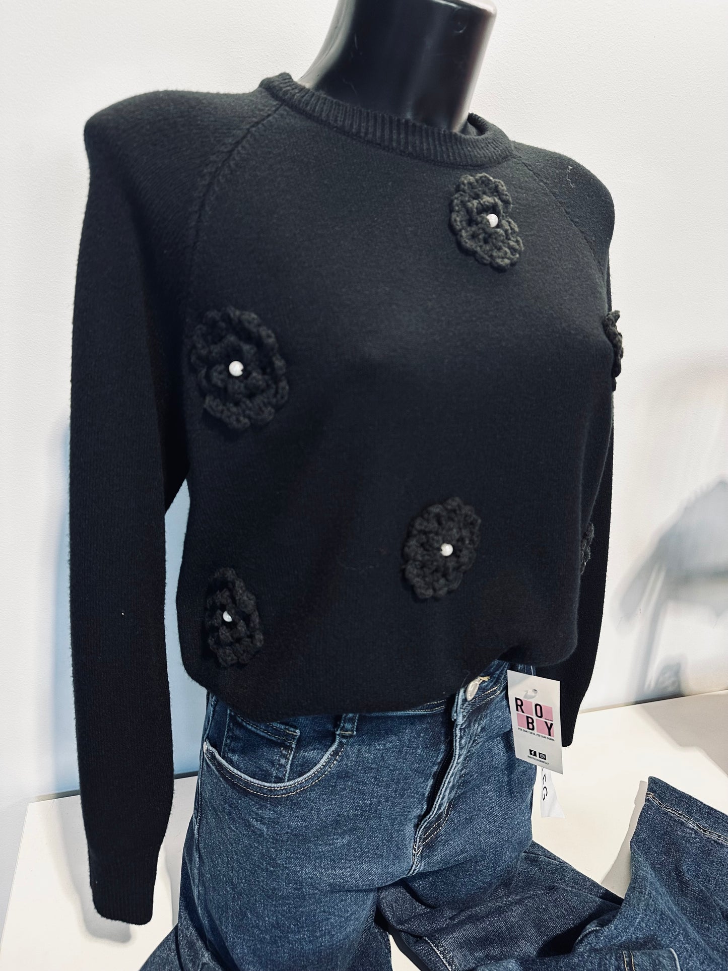 MAGLIONE FIORI RILIEVO