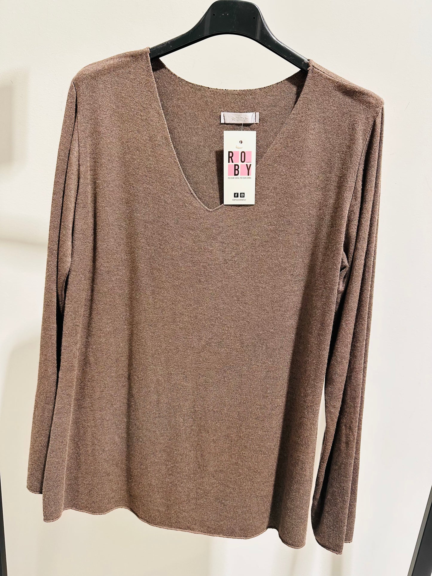 MAGLIETTA VISCOSA SCOLLO V