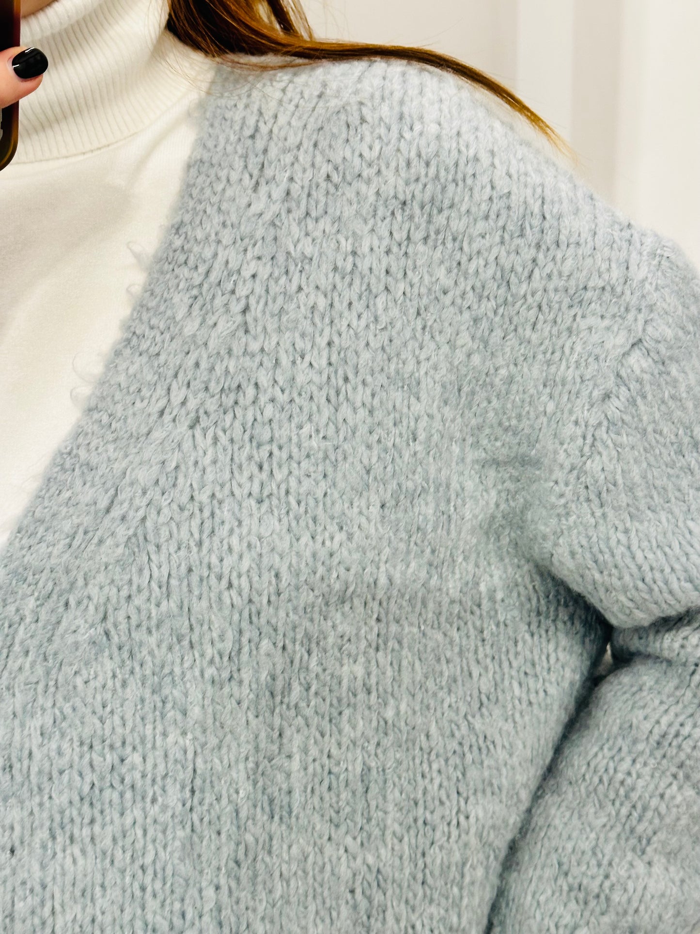 CARDIGAN OVERSIZE MISTO LANA