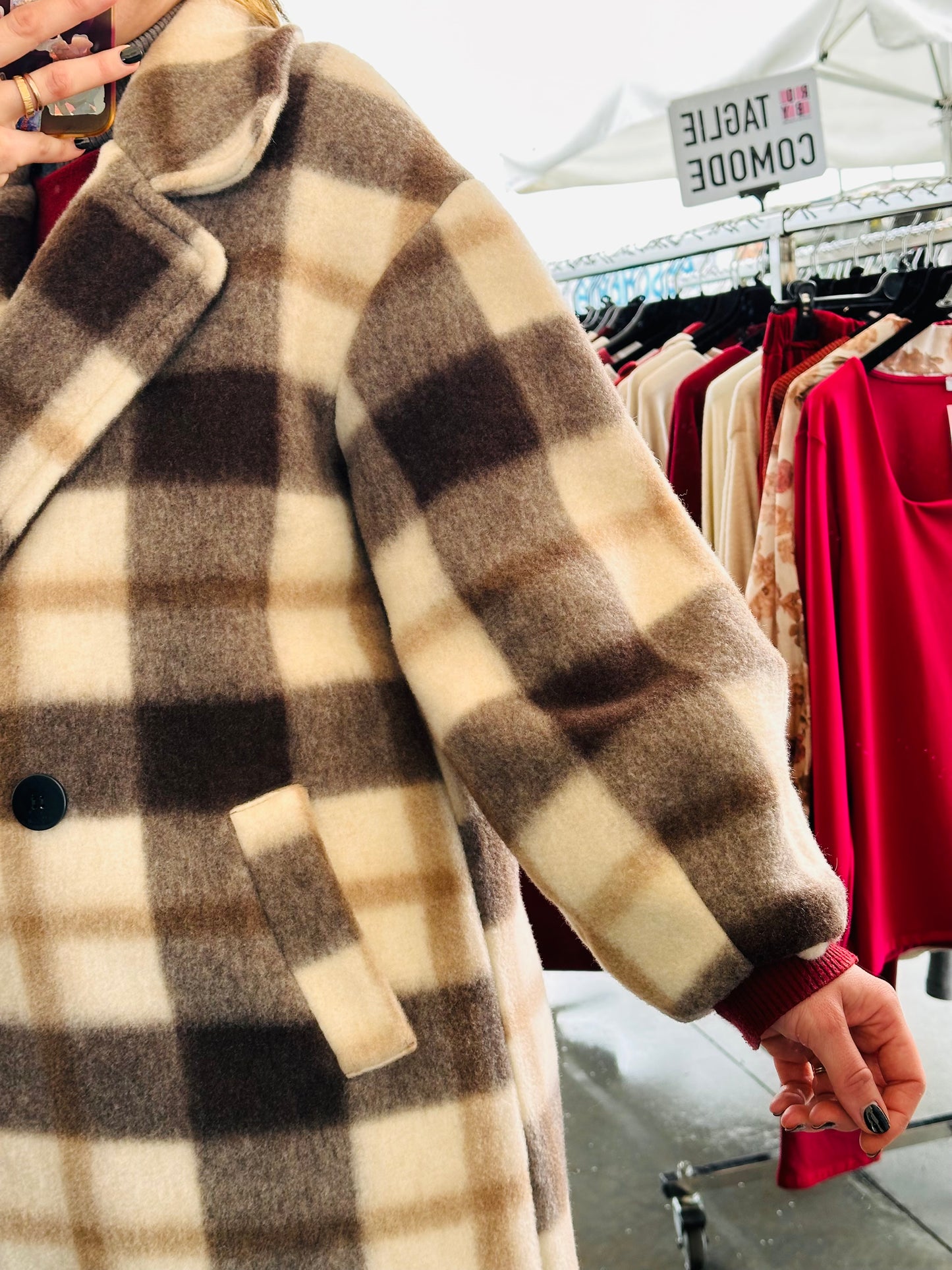 CAPPOTTO DOPPIOPETTO LUNGO QUADRI