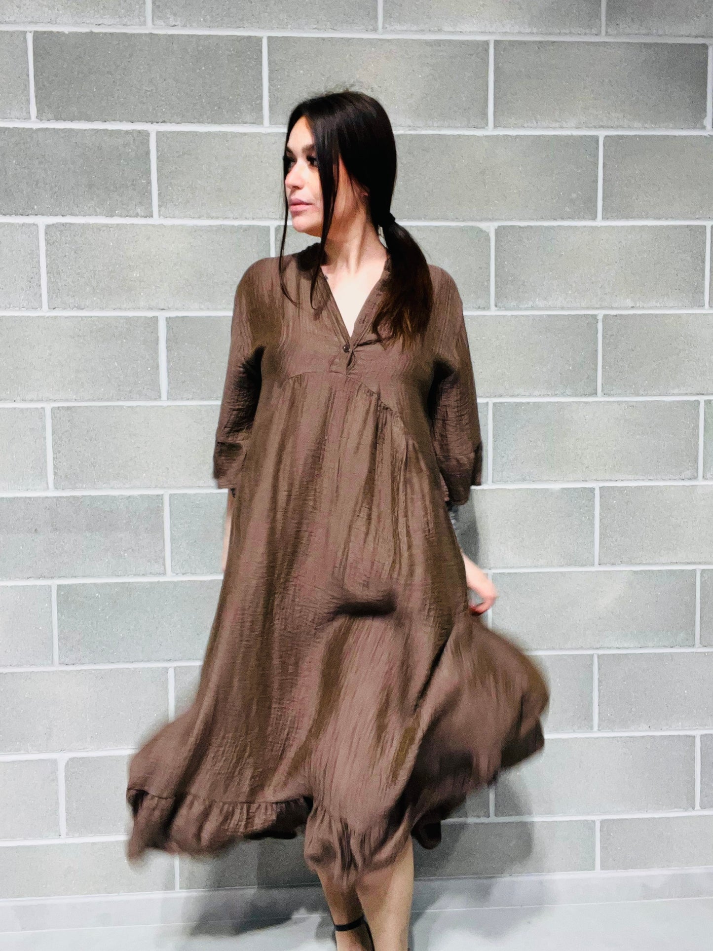 ABITO OVERSIZE VOLANT CURVY