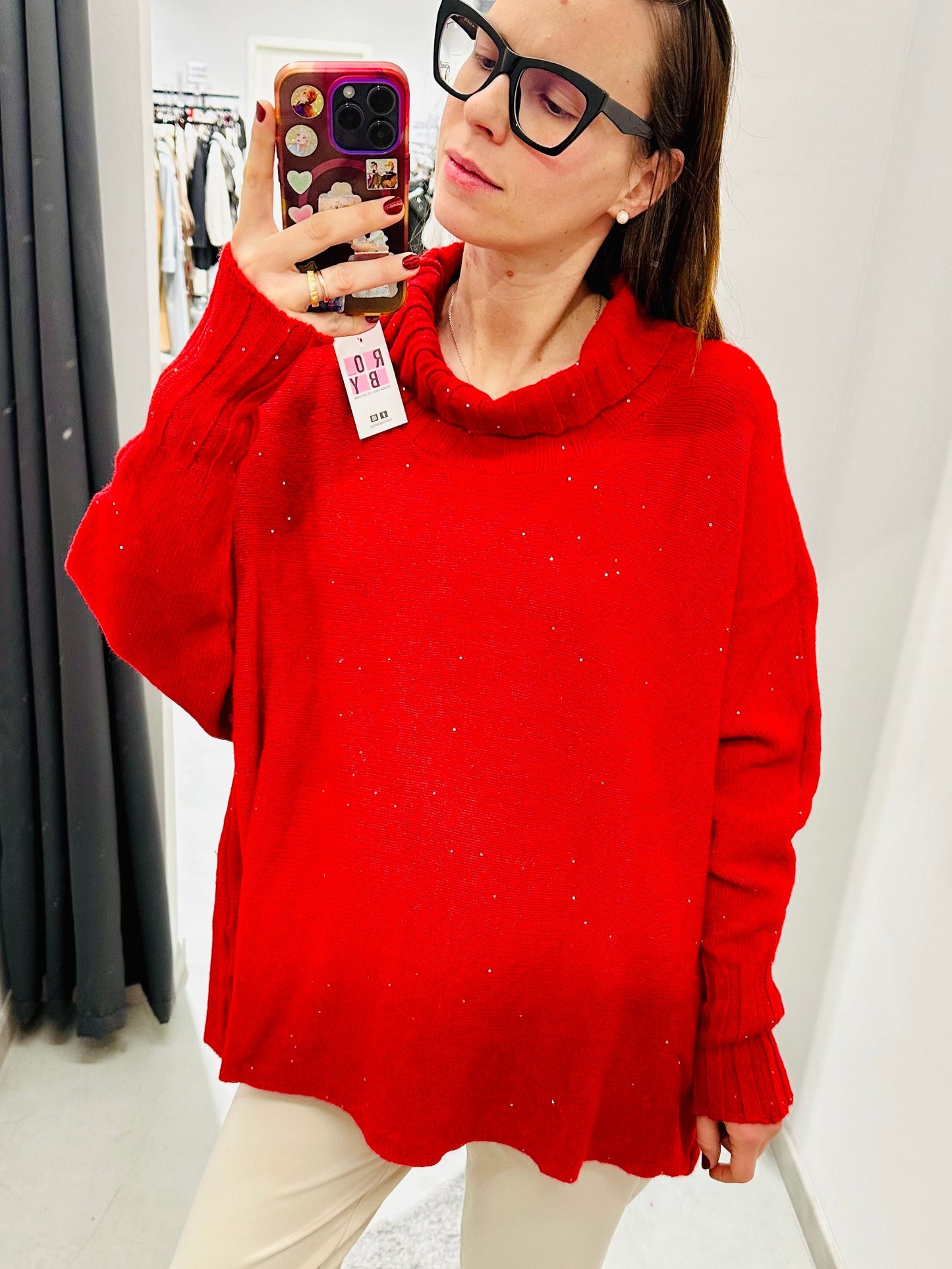 MAGLIONE OVERSIZE PAILLETTES CURVY