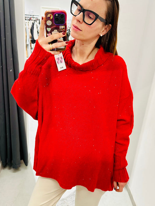 MAGLIONE OVERSIZE PAILLETTES CURVY